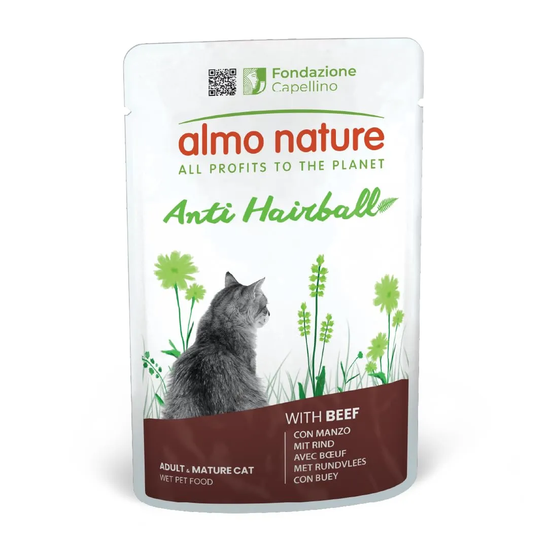 Almo Nature Anti Hairball Manzo Gatto - 30x70g