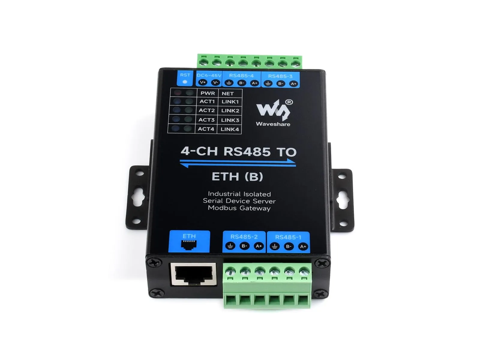 Waveshare Server Seriale Ethernet RS485 a 4 Canali