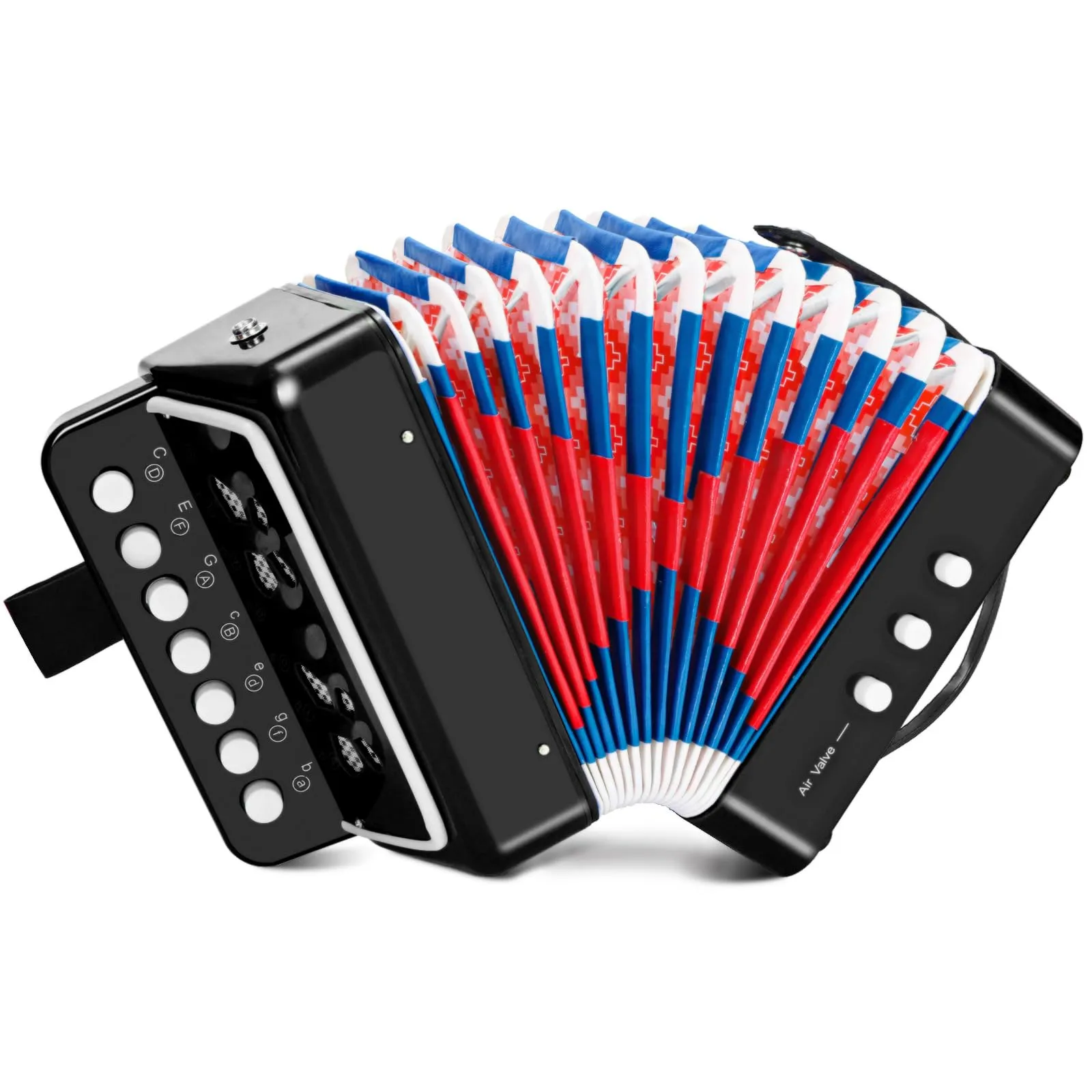 Fisarmonica per Bambini 10 Tasti - Strumento Musicale Educativo Nero