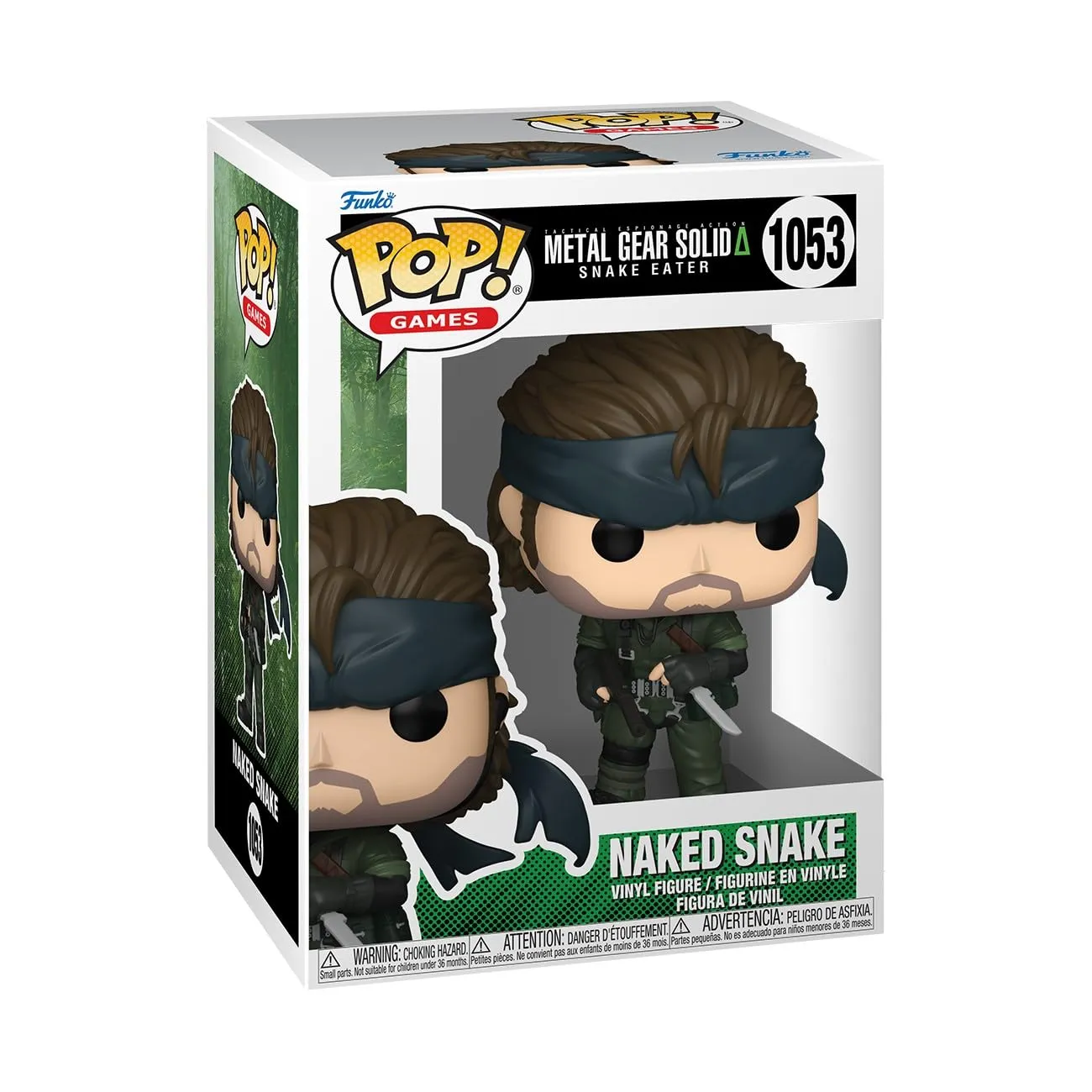 Funko Pop! Games: Metal Gear - Naked Solid Snake - Metal Gear Solid - Figura in Vinile da Collezione