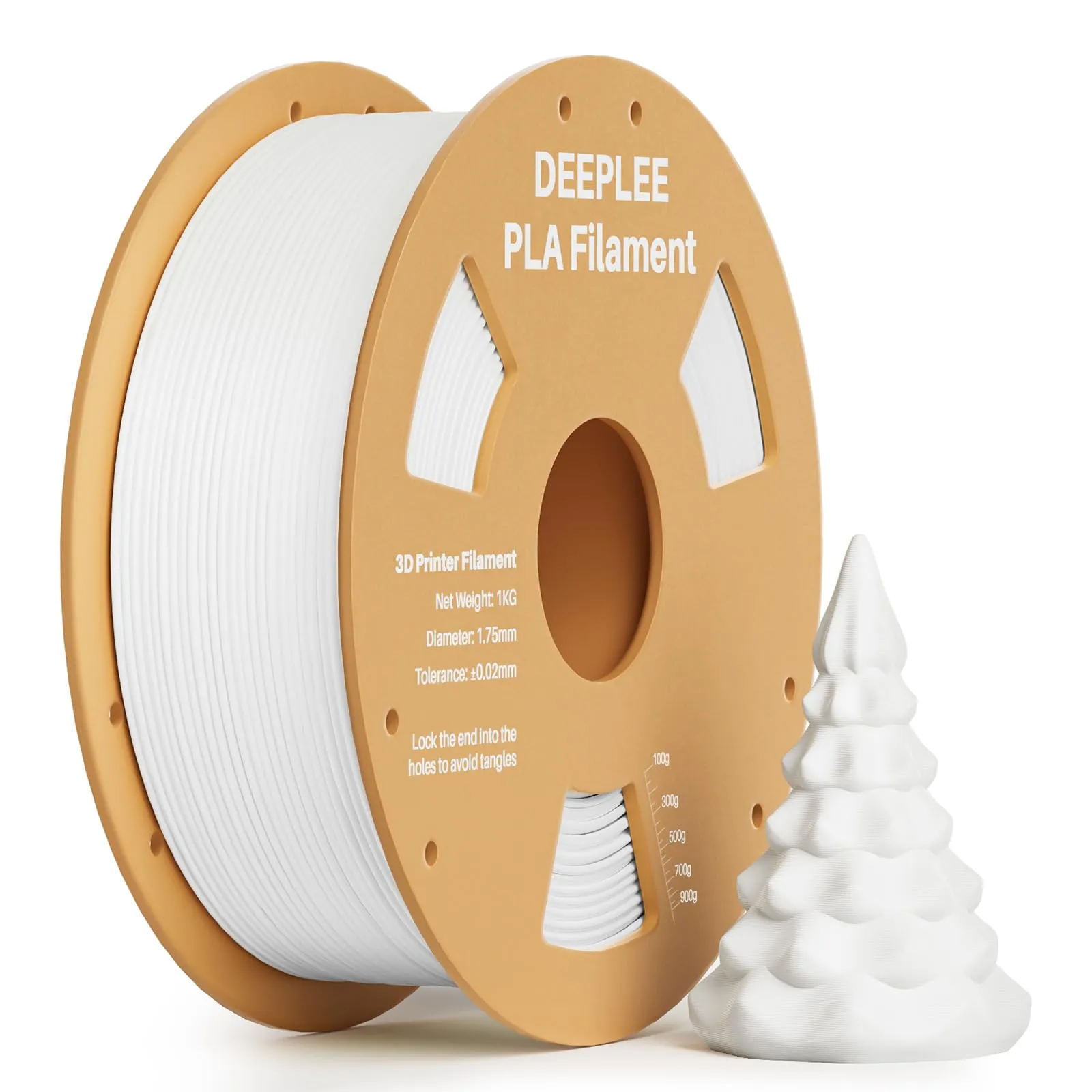 DEEPLEE Filamento PLA 1.75mm Bianco - Stampa 3D di Precisione