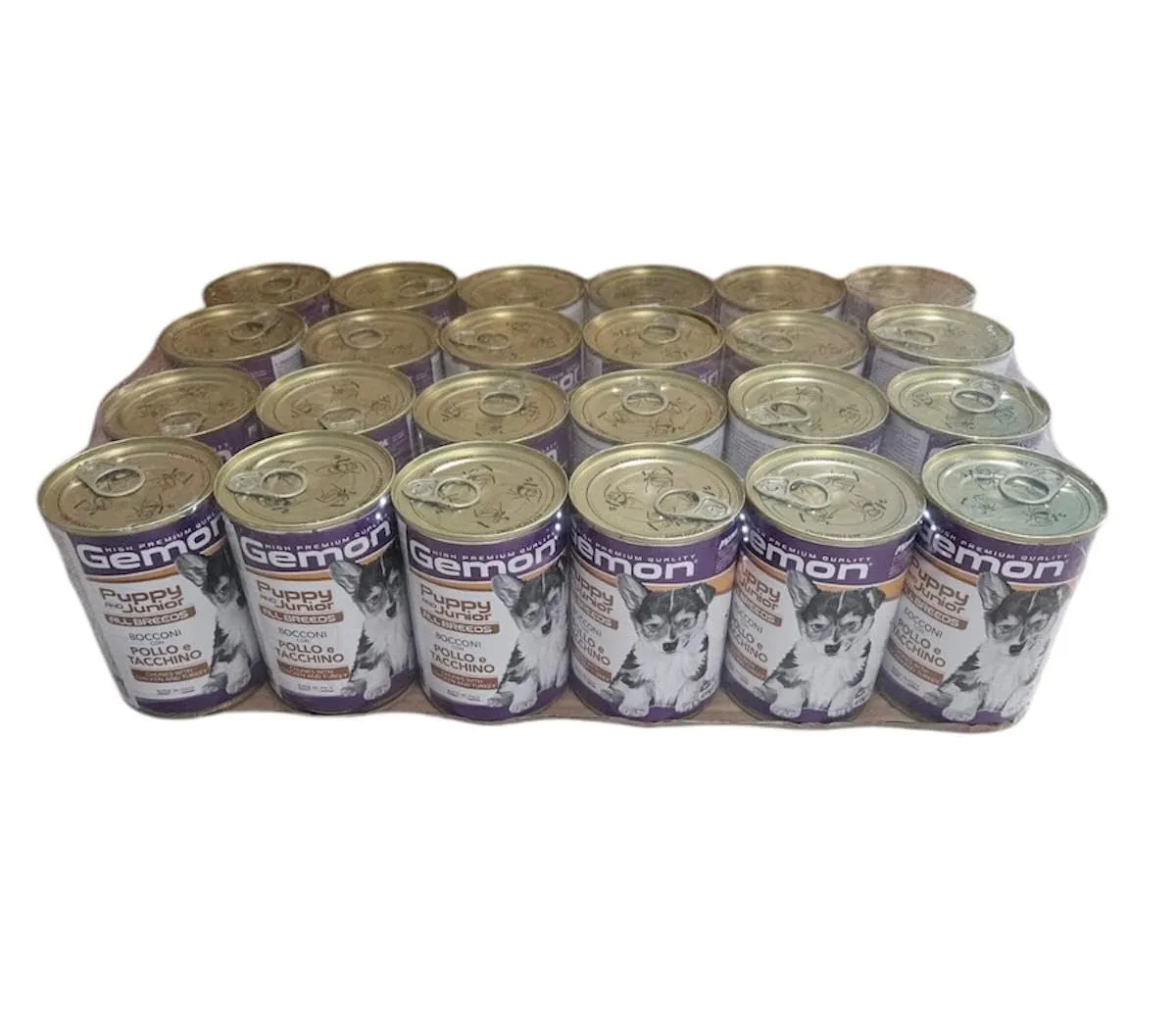Gemon Puppy & Junior All Breeds Bocconi Pollo e Tacchino (24x415g)