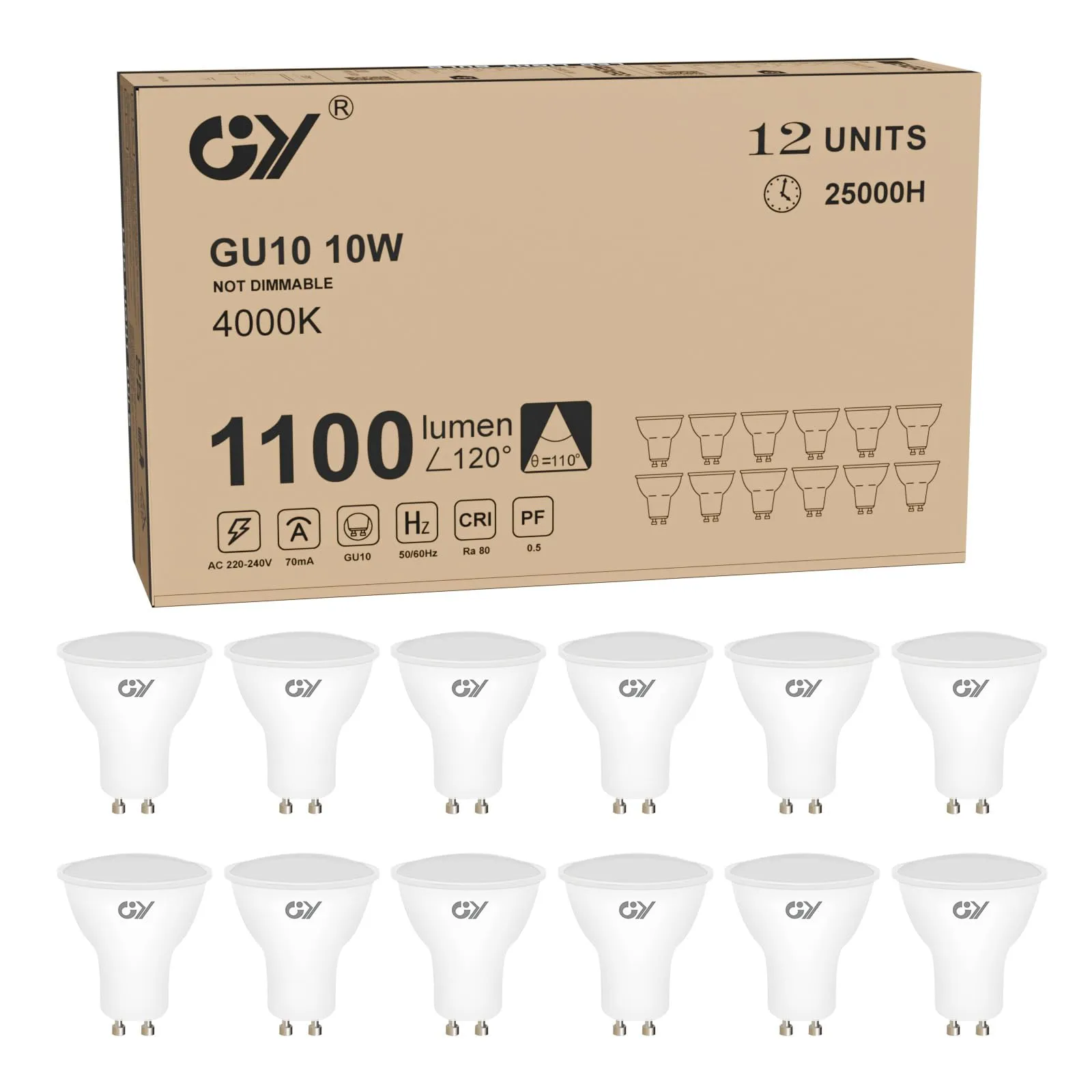 GY 12 Lampadine LED GU10 10W Luce Neutra 4000K