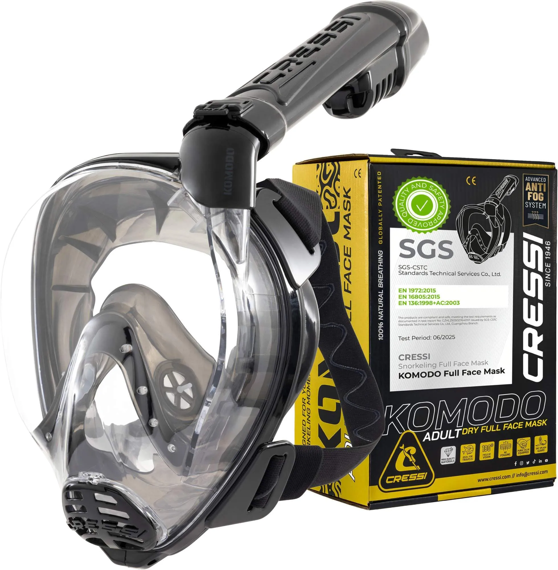 CRESSI Komodo Maschera Integrale da Snorkeling