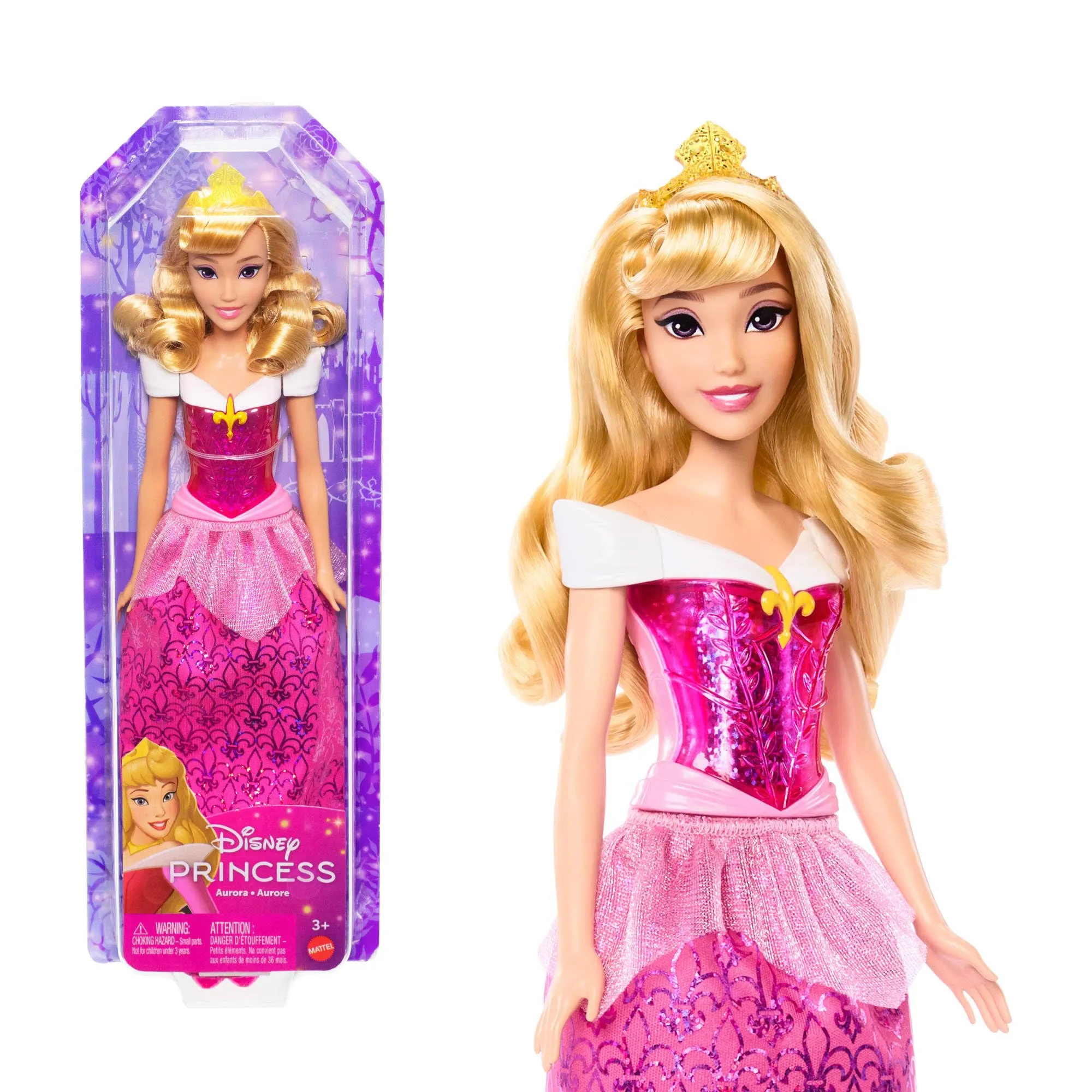 Mattel Disney Princess Aurora - Bambola Scintillante Ispirata al Film