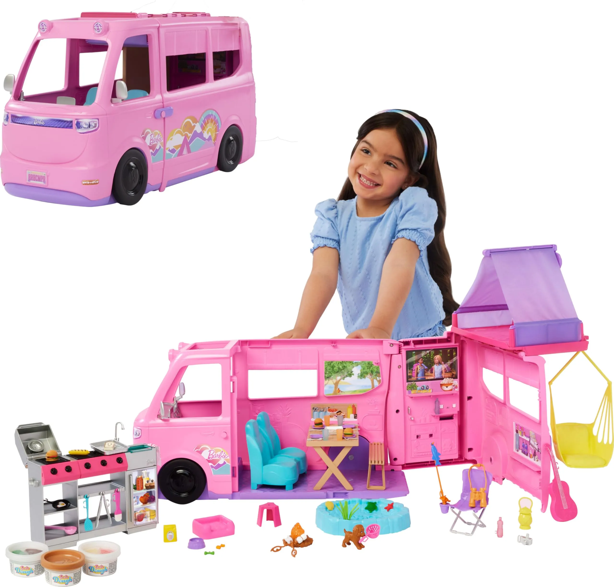 Barbie - Camper dei Sogni, Veicolo con Oltre 60 Accessori
