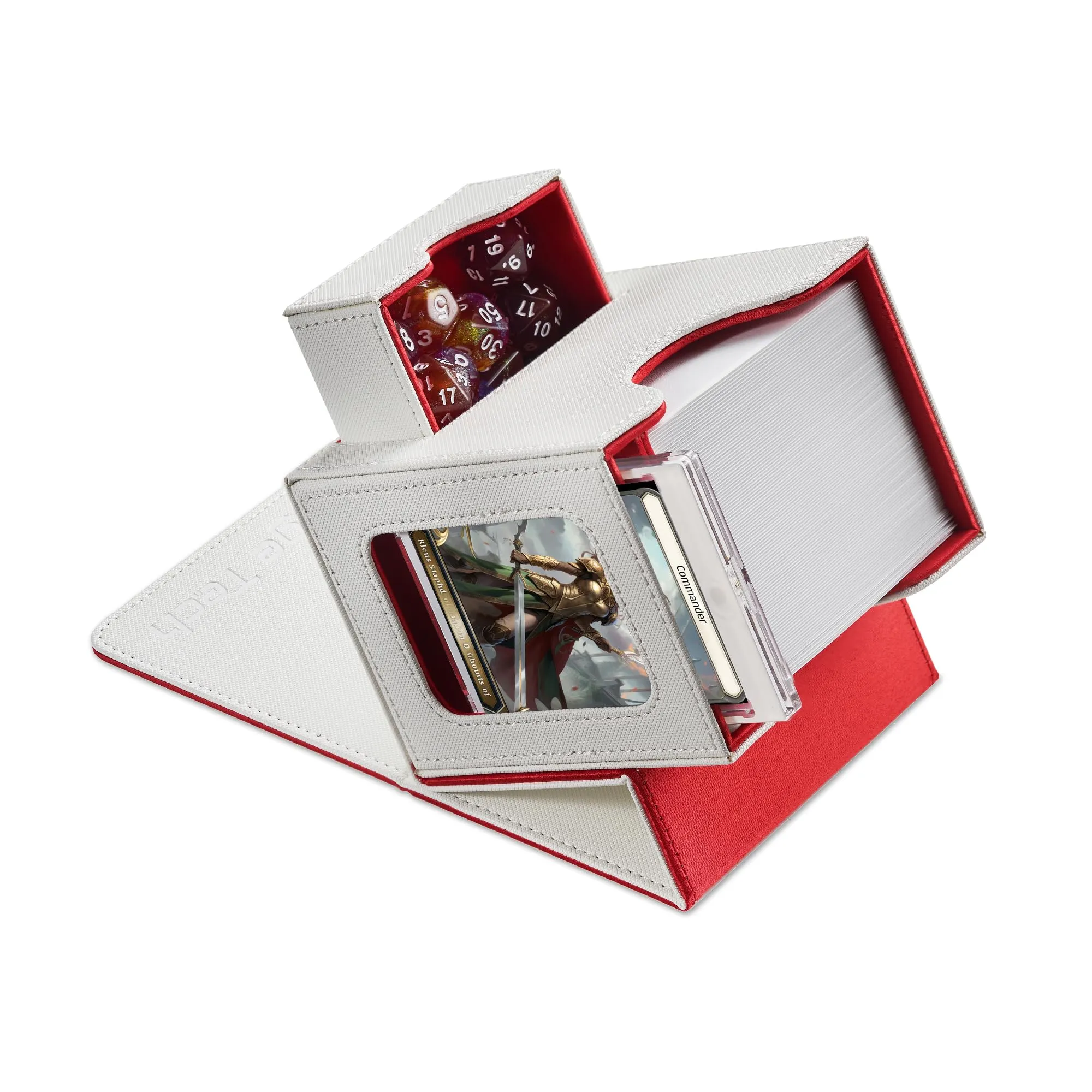 Mage Tech Commander Deck Box Bianco/Rosso per MTG