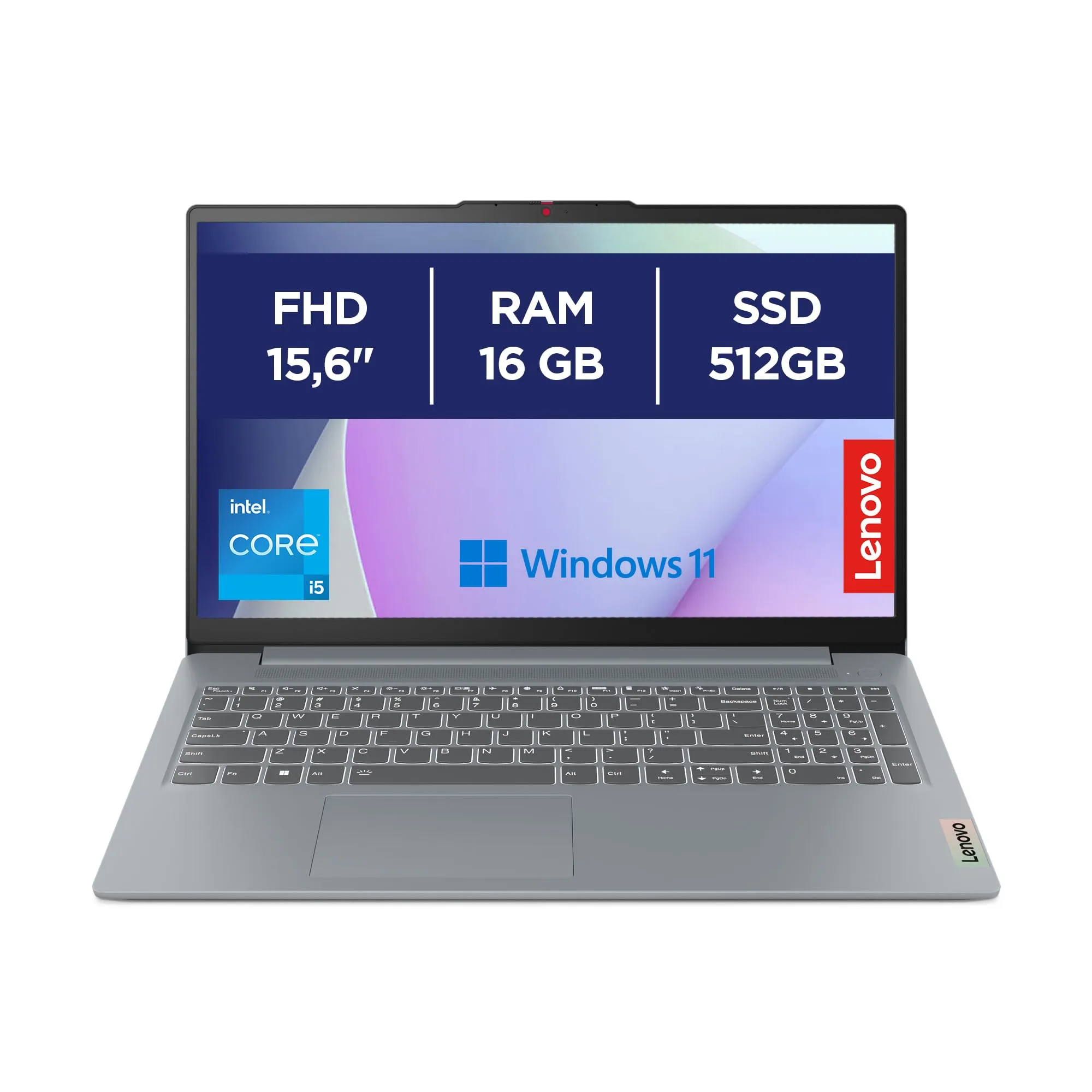 Lenovo IdeaPad Slim 3 - Notebook 15.6" FHD, Intel Core i5, 16GB RAM, 512GB SSD, Windows 11 Home