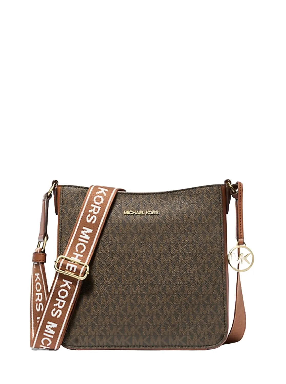 Michael Kors Jet Set Travel Small Signature Logo Crossbody Marrone