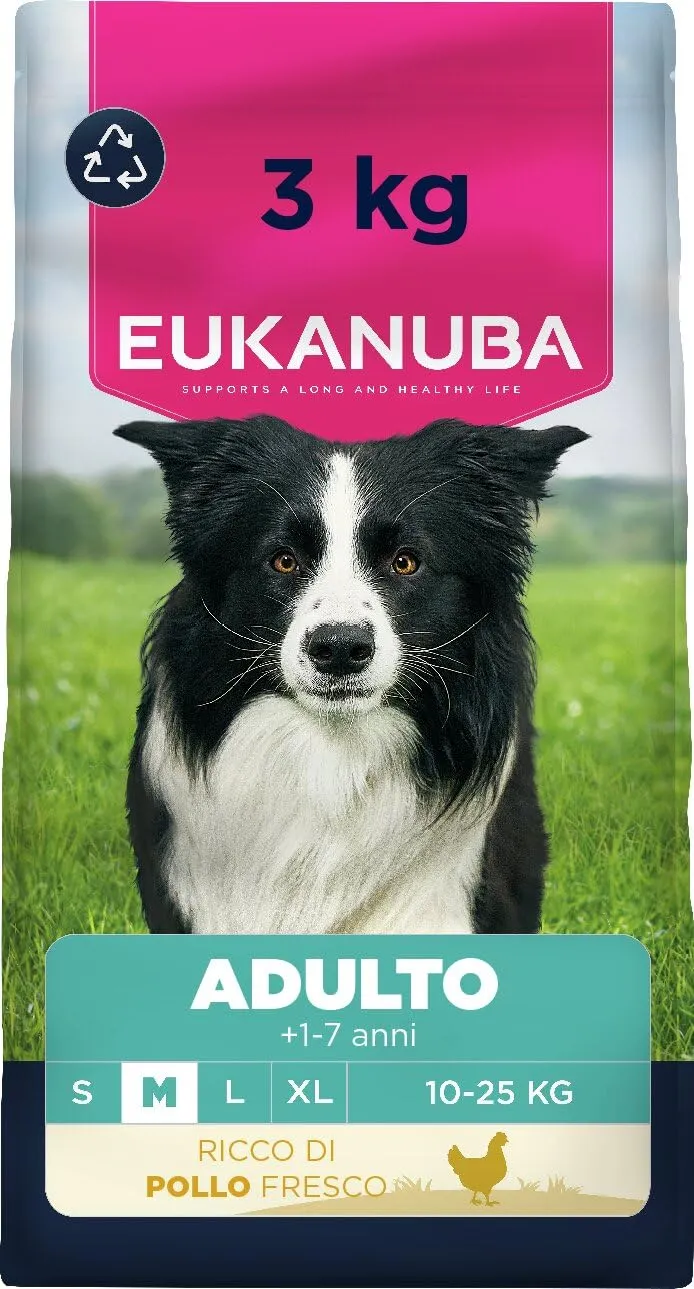 Eukanuba Adult Medium Breed Pollo Fresco - Mangime Secco Premium per Cani Adulti di Taglia Media