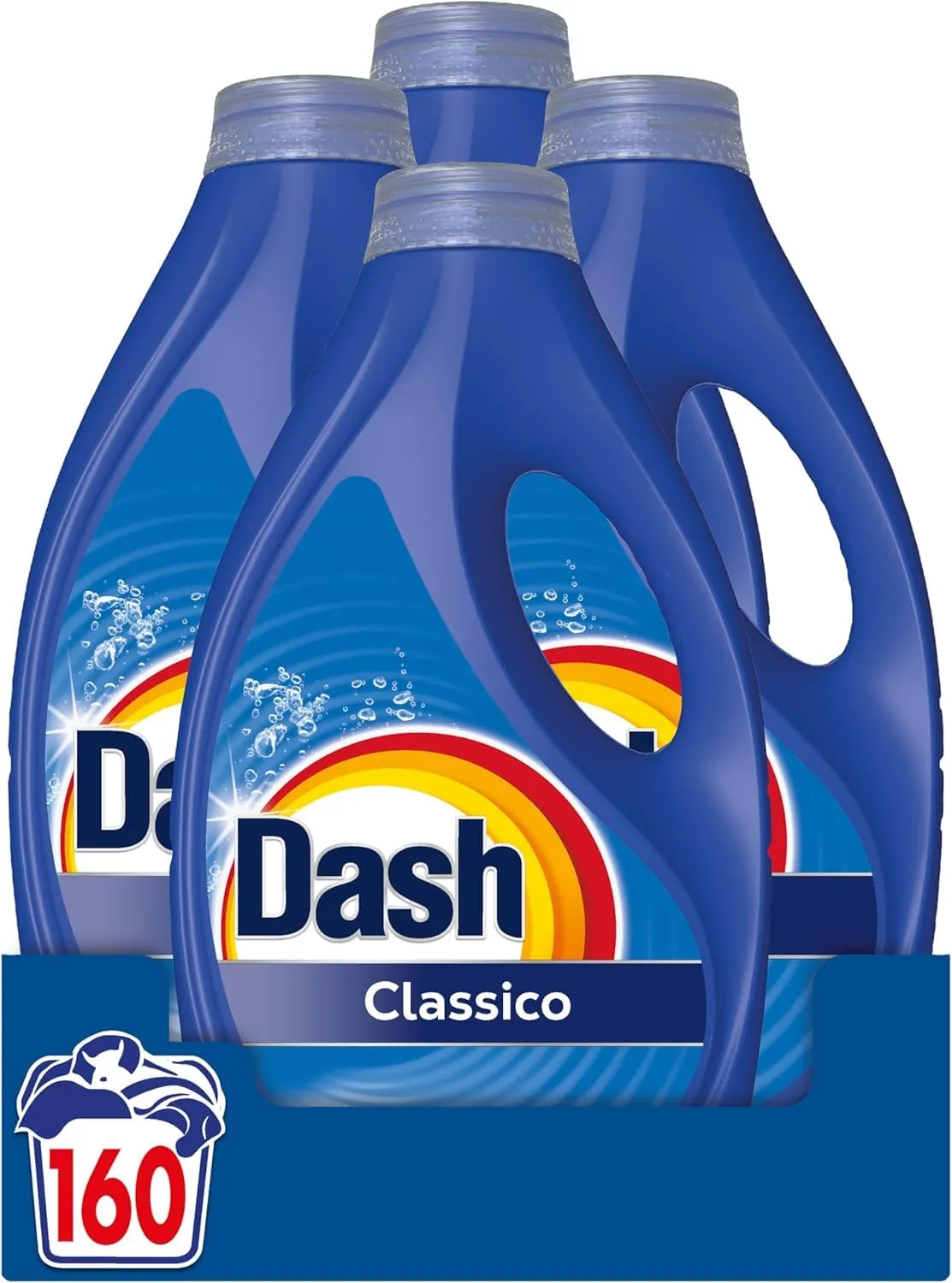 Dash Power Detersivo Liquido Lavatrice Classico, 160 Lavaggi