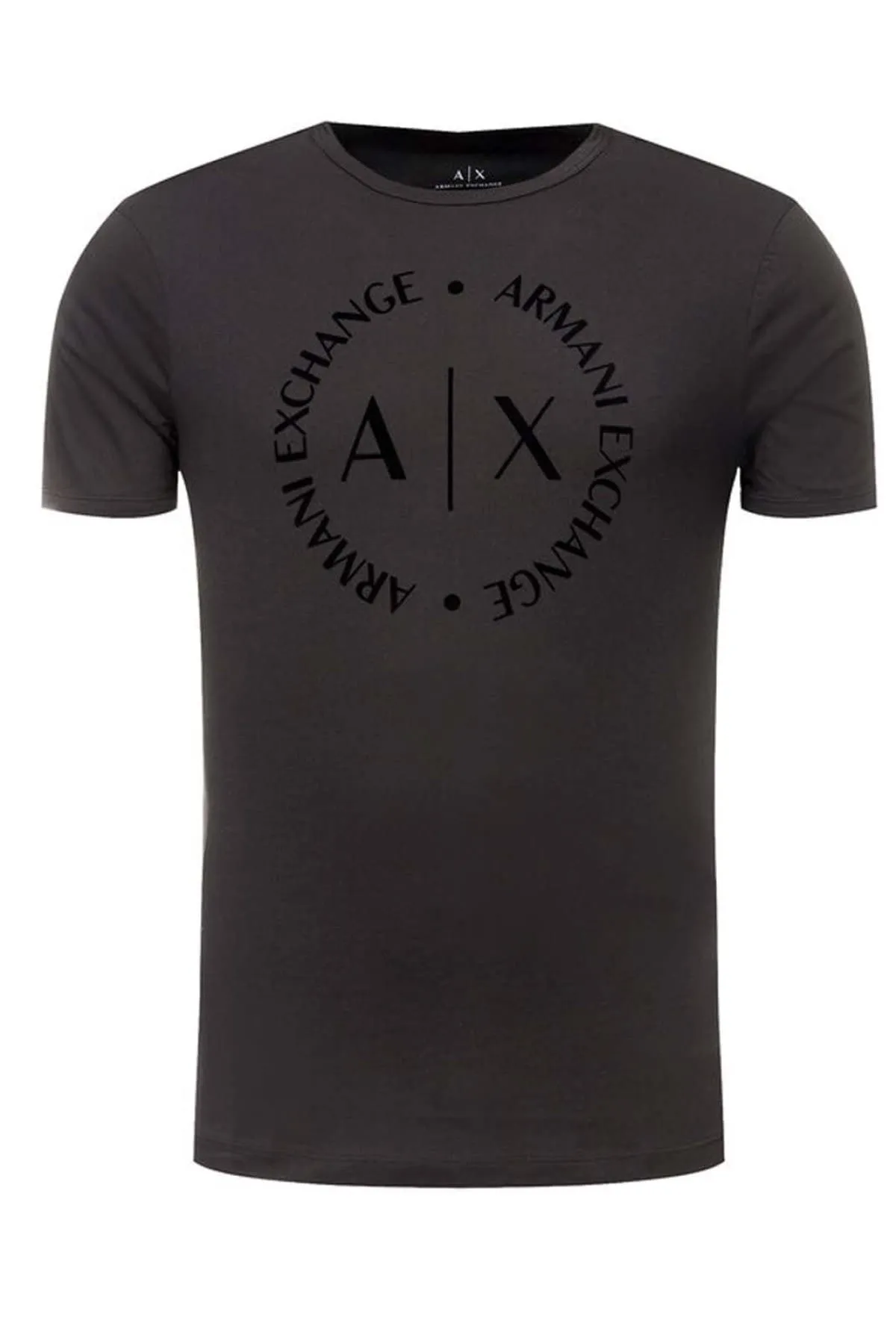 T-shirt Uomo Armani Exchange con Logo tono su tono Nera