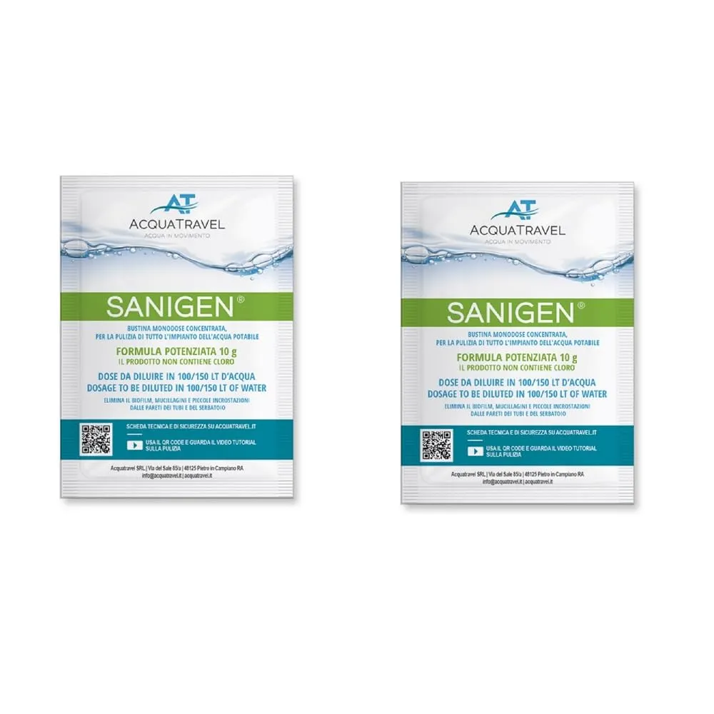 Acquatravel Sanigen - Sanificante per Impianto Acqua Potabile Camper e Barca