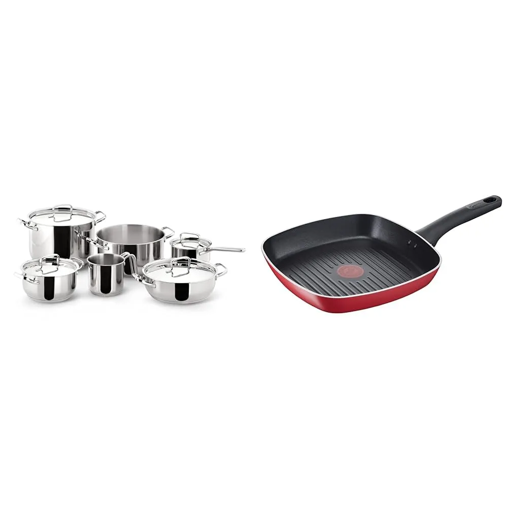 Lagostina Sfiziosa Set Pentole 10 Pezzi + Grill 26x26 cm