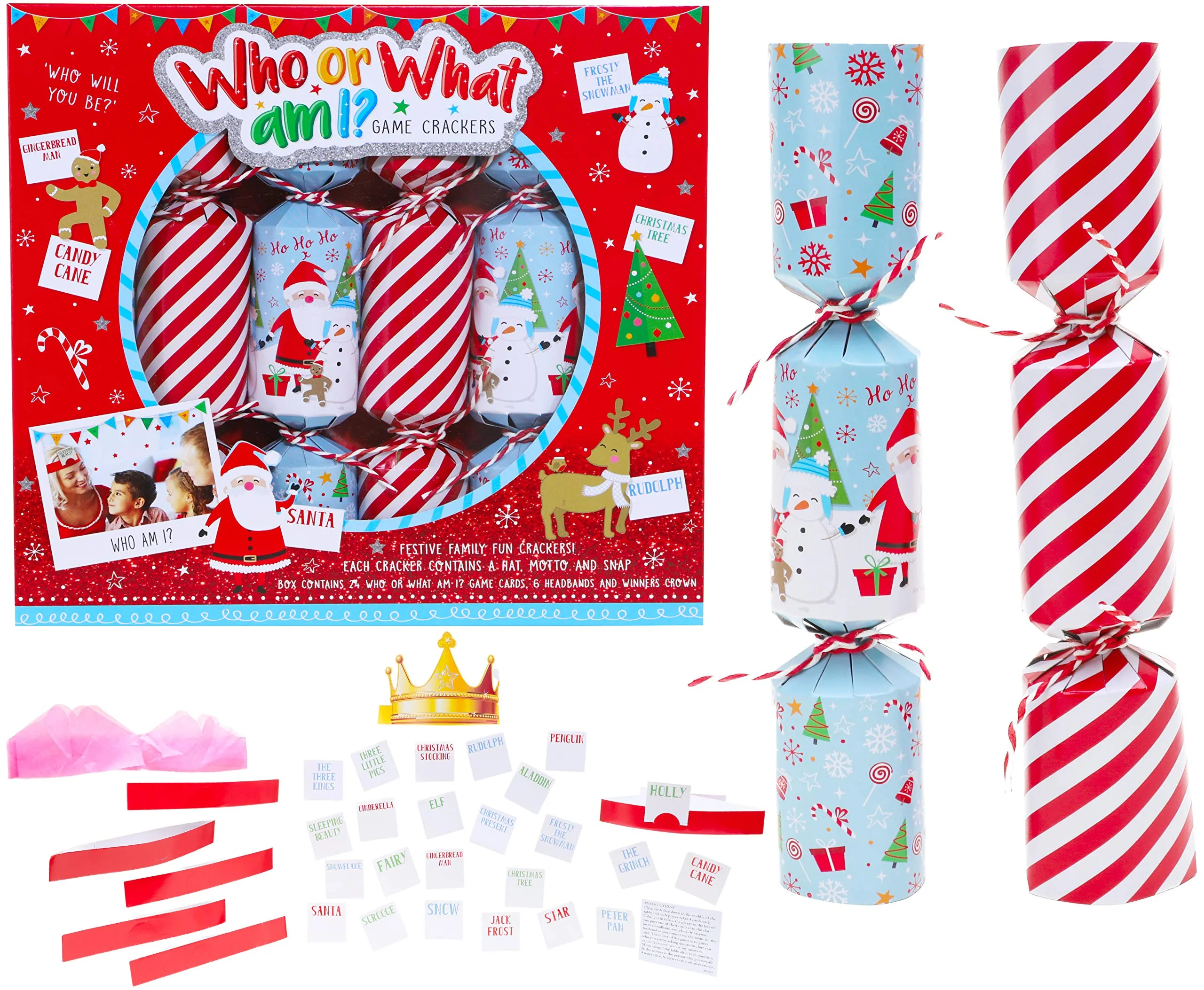 Toyland® Confezione da 6 - Chi o cosa sono? Gioco Christmas Crackers - Giochi per feste di Natale - Cat F1