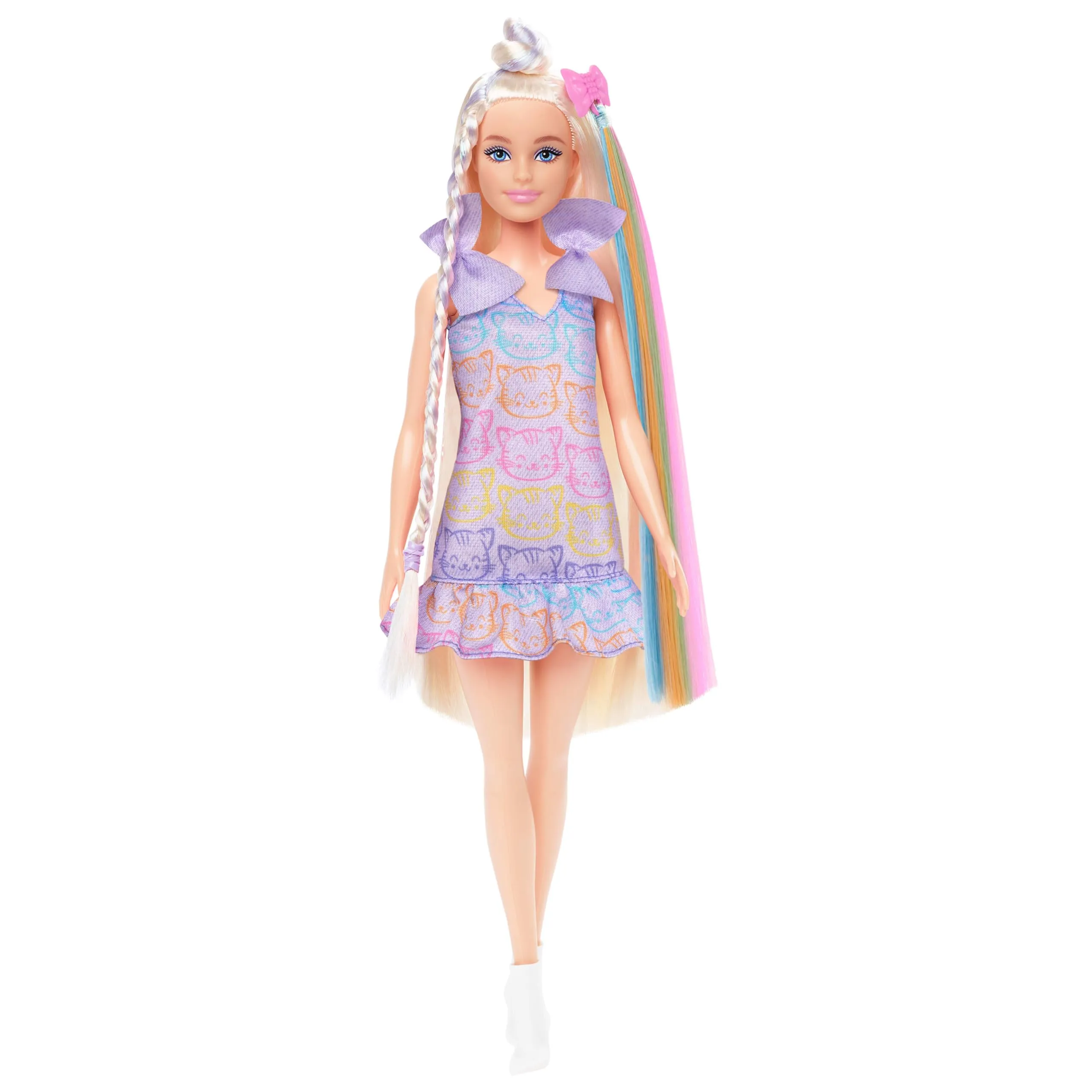 Barbie Fun & Fancy Hair - Bambola con Lunghi Capelli Biondi e Accessori per Styling