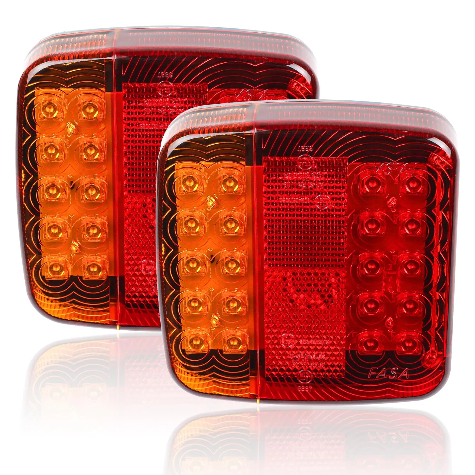 Yinaolan Luci posteriori a LED per rimorchio - Set da 2 pezzi