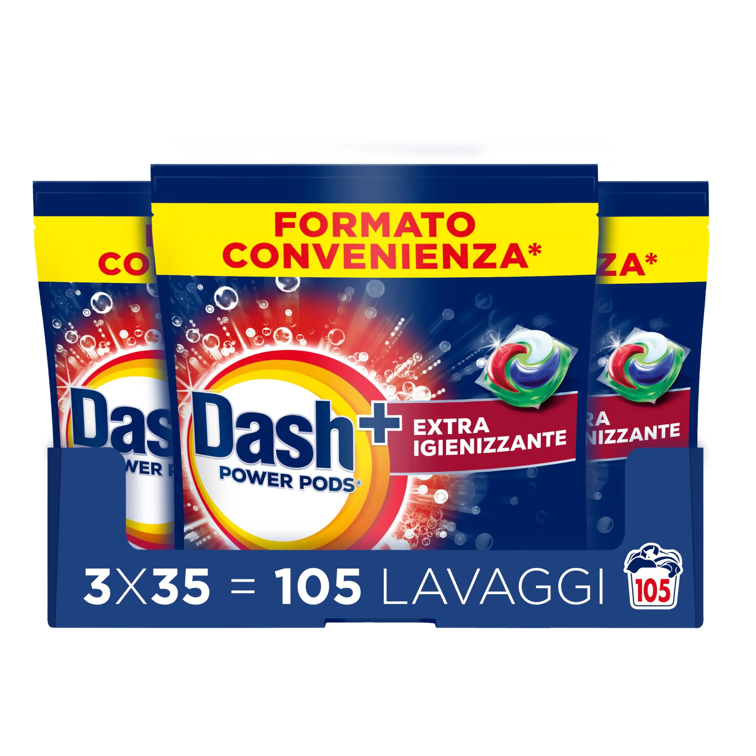 Dash Power Pods Extra Igienizzante 105 Lavaggi