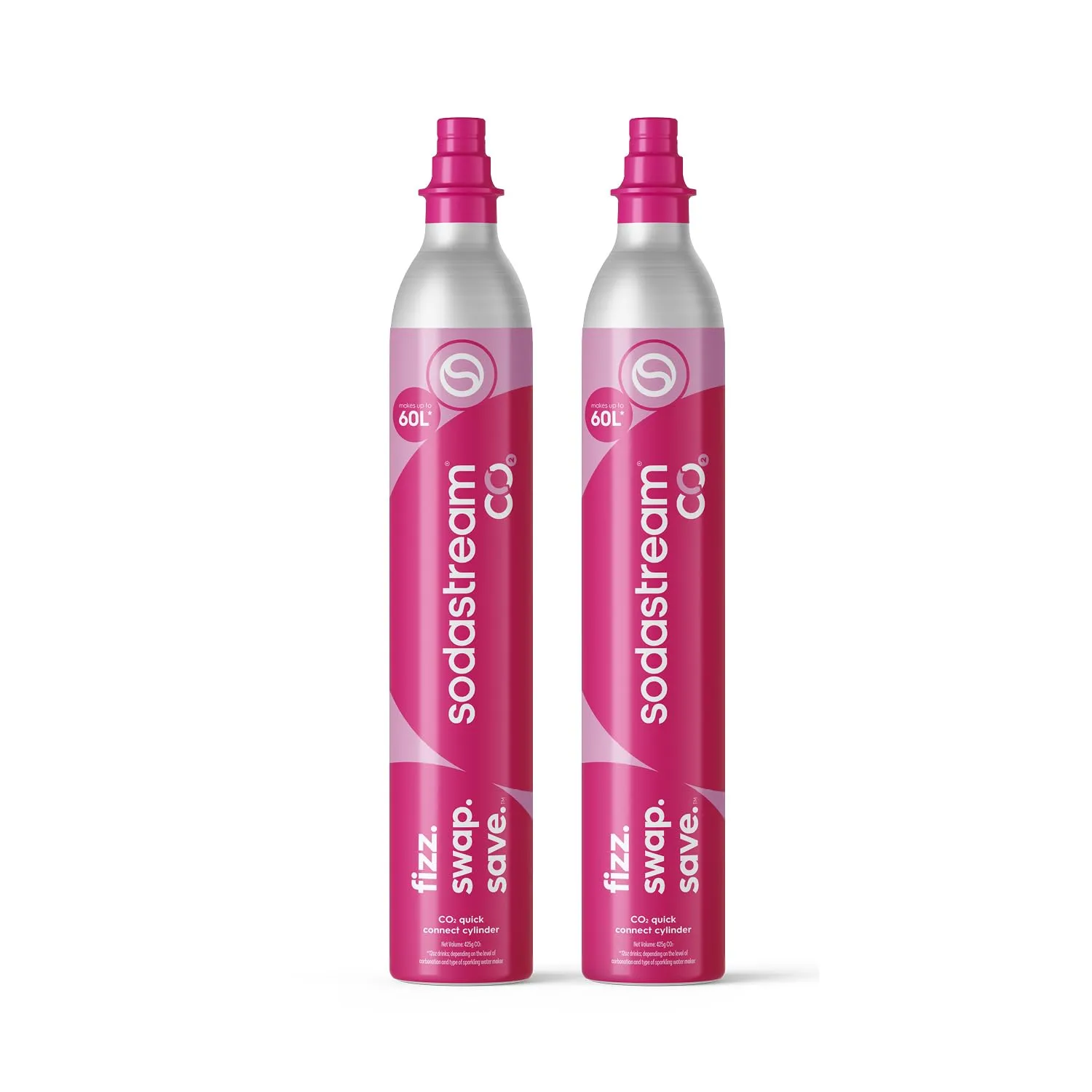 SodaStream - 2 Bombole CO2 Quick Connect per Gasatori Terra, Duo e Art
