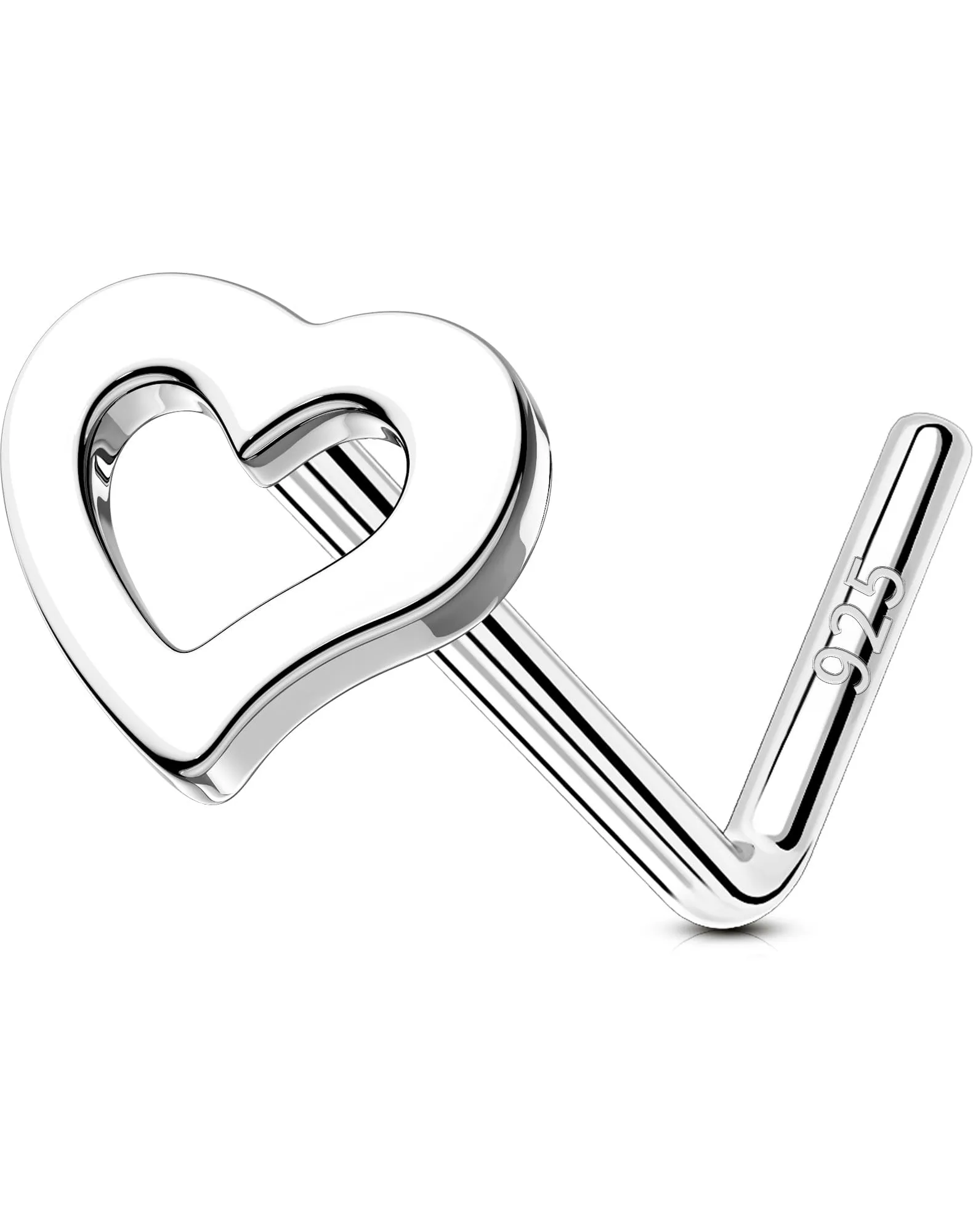 OUFER Piercing Naso Cuore Argento 925
