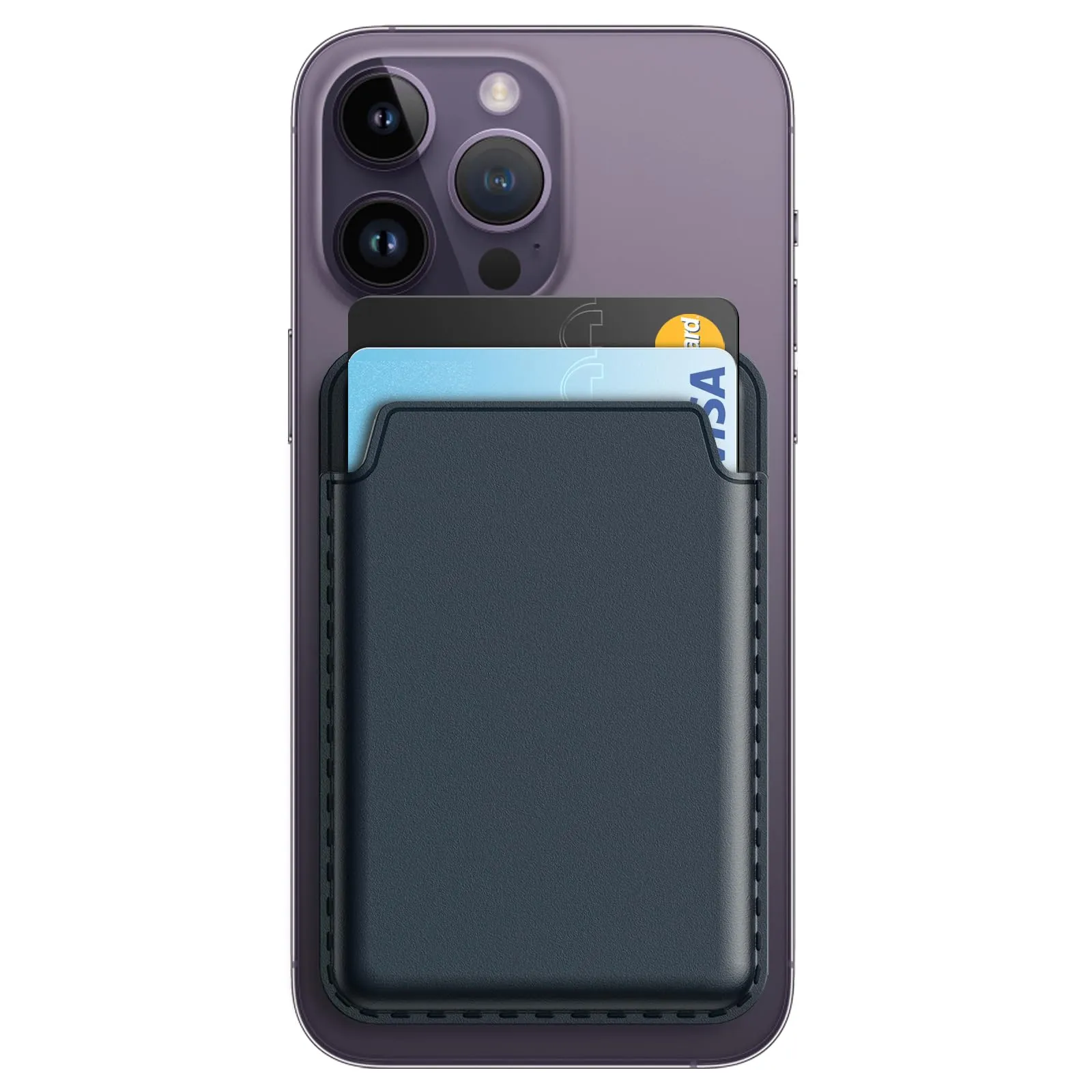 JETech Portafoglio Magnetico Compatibile MagSafe per iPhone 16/15/14/13/12 Serie - Blu