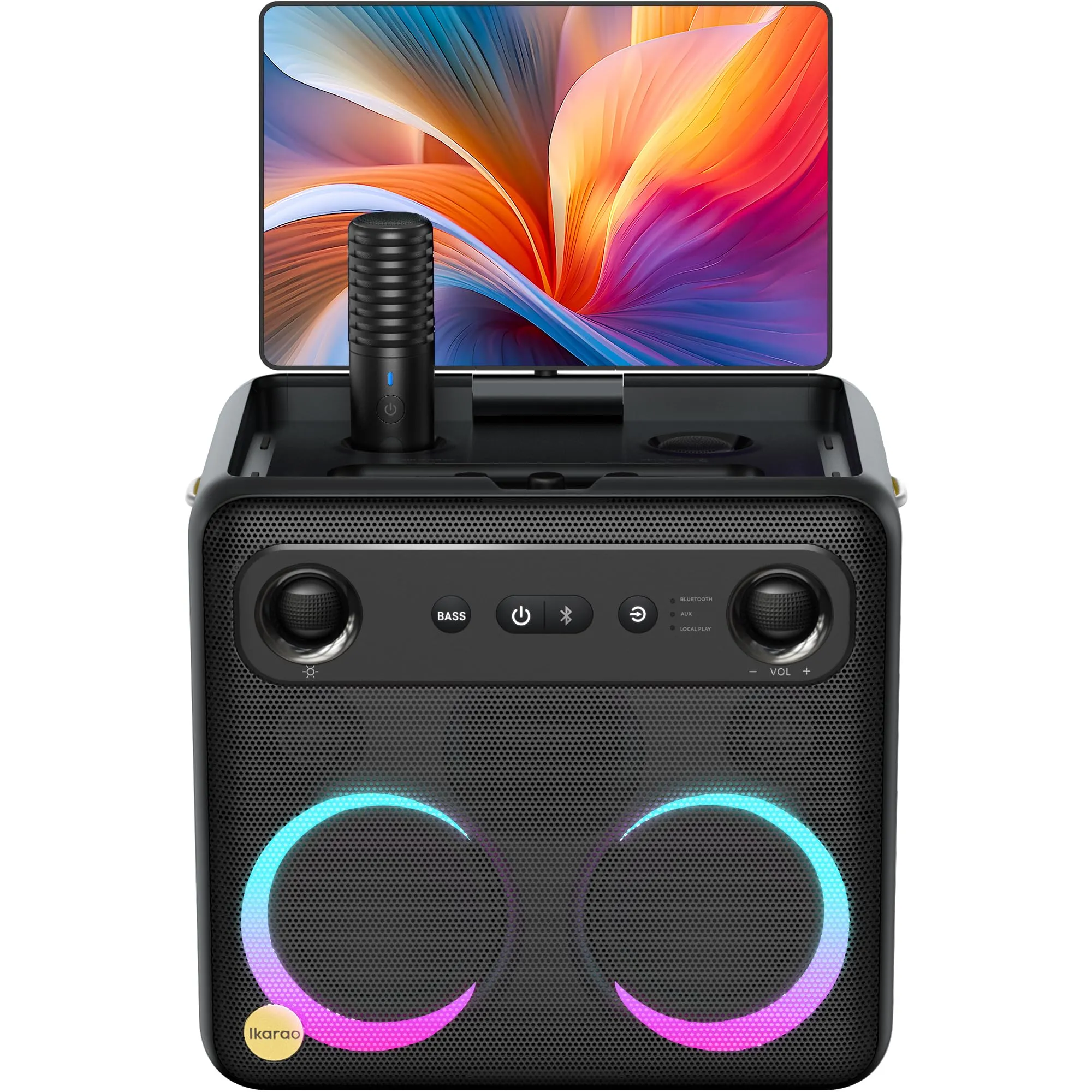 Break X1: Macchina Karaoke Professionale All-in-One con Schermo e 2 Microfoni Wireless