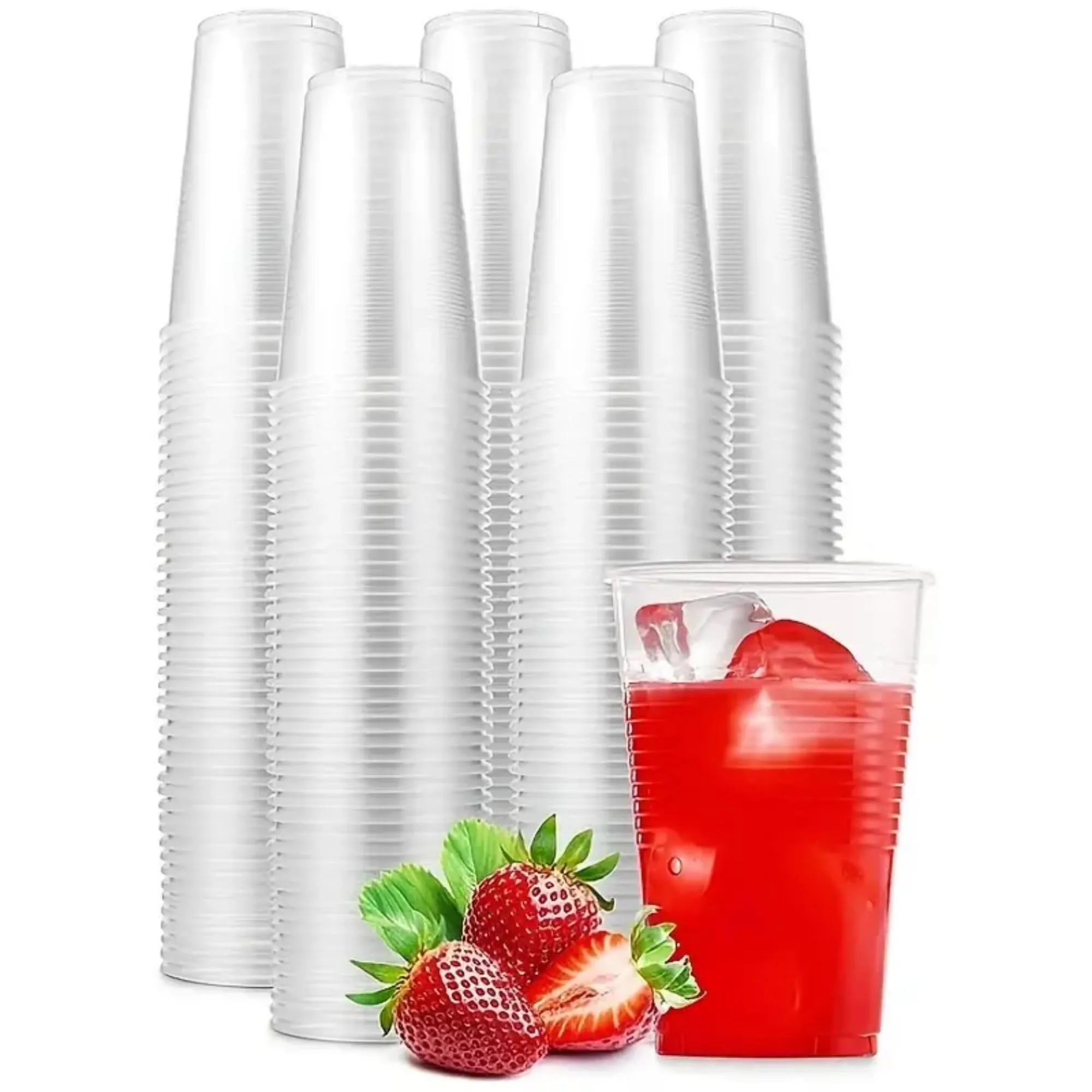 Hermes Shop - 1000 Bicchieri Plastica Trasparenti 200 ml Usa e Getta