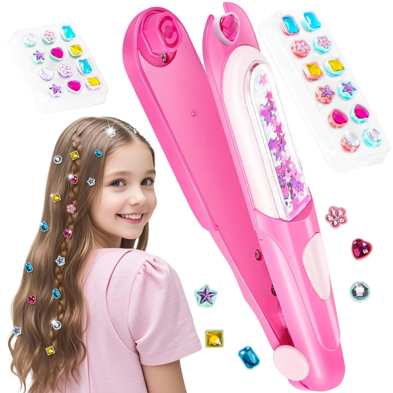 JoyJoyful Kit Gemme Capelli per Bambine: Crea Look Scintillanti e Divertenti