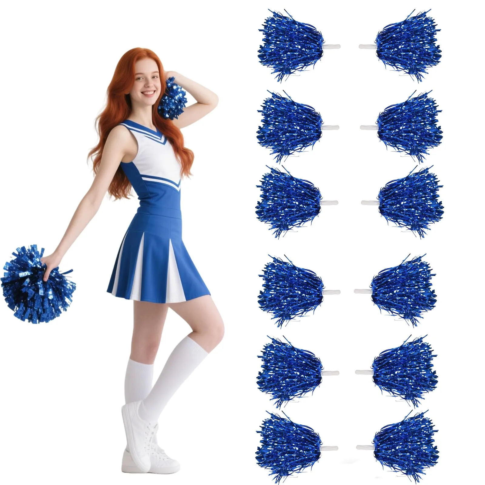 FGen 12 Pezzi Pompon Cheerleading Multicolore