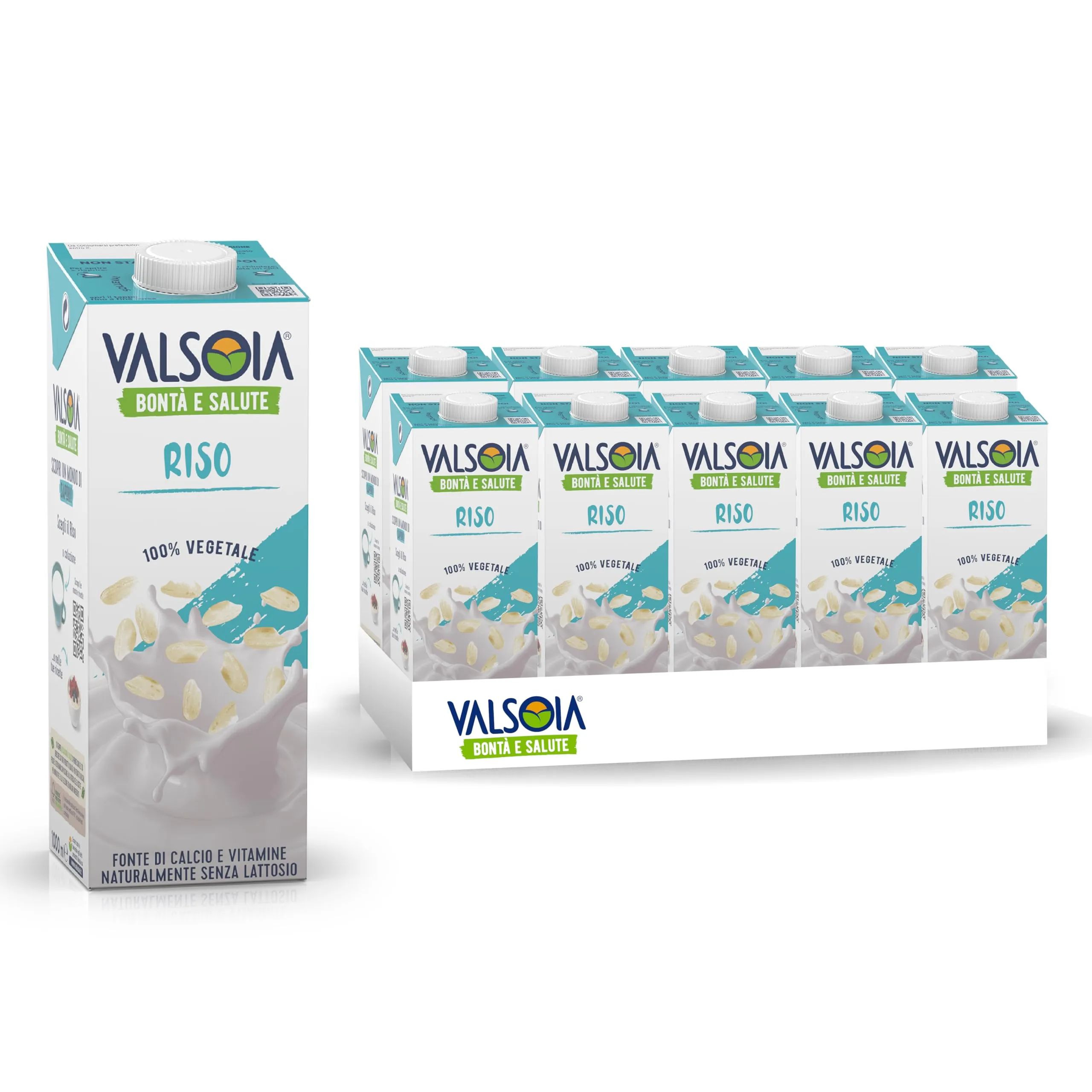 Valsoia Riso Drink - Bevanda Vegetale di Riso, 10x1L