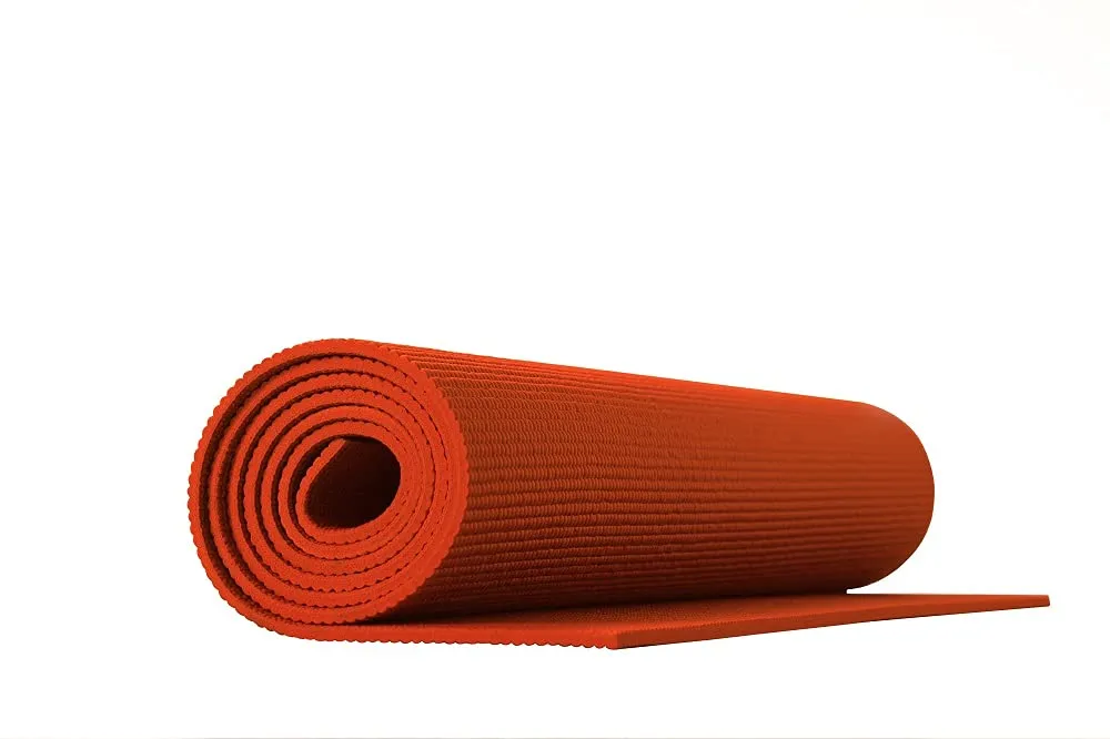 Tappetino Yoga Fitness Antiscivolo Arrotolabile Arancio
