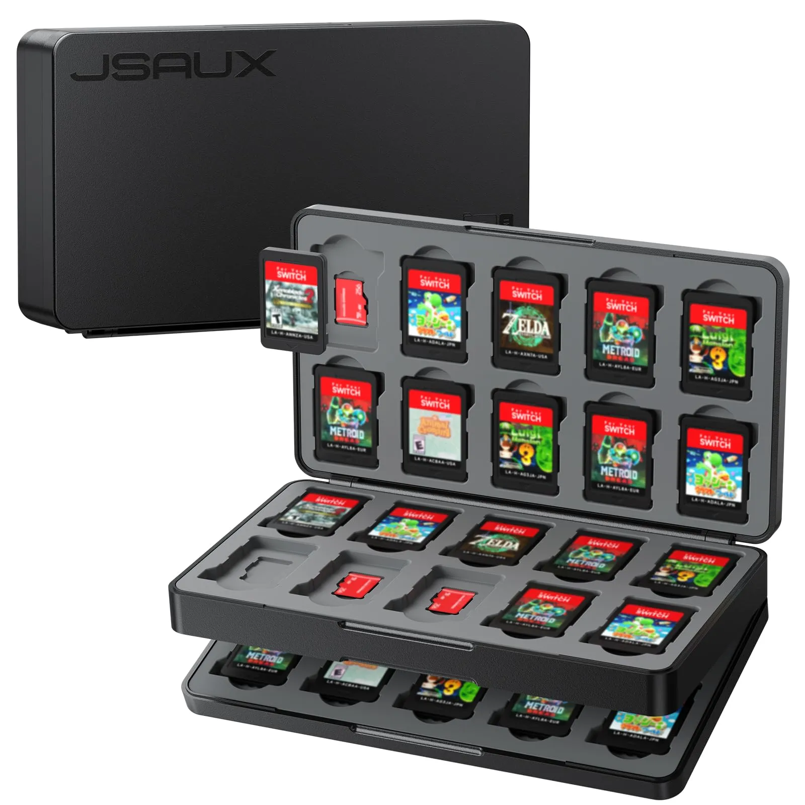 JSAUX Custodia per Schede di Gioco Nintendo Switch