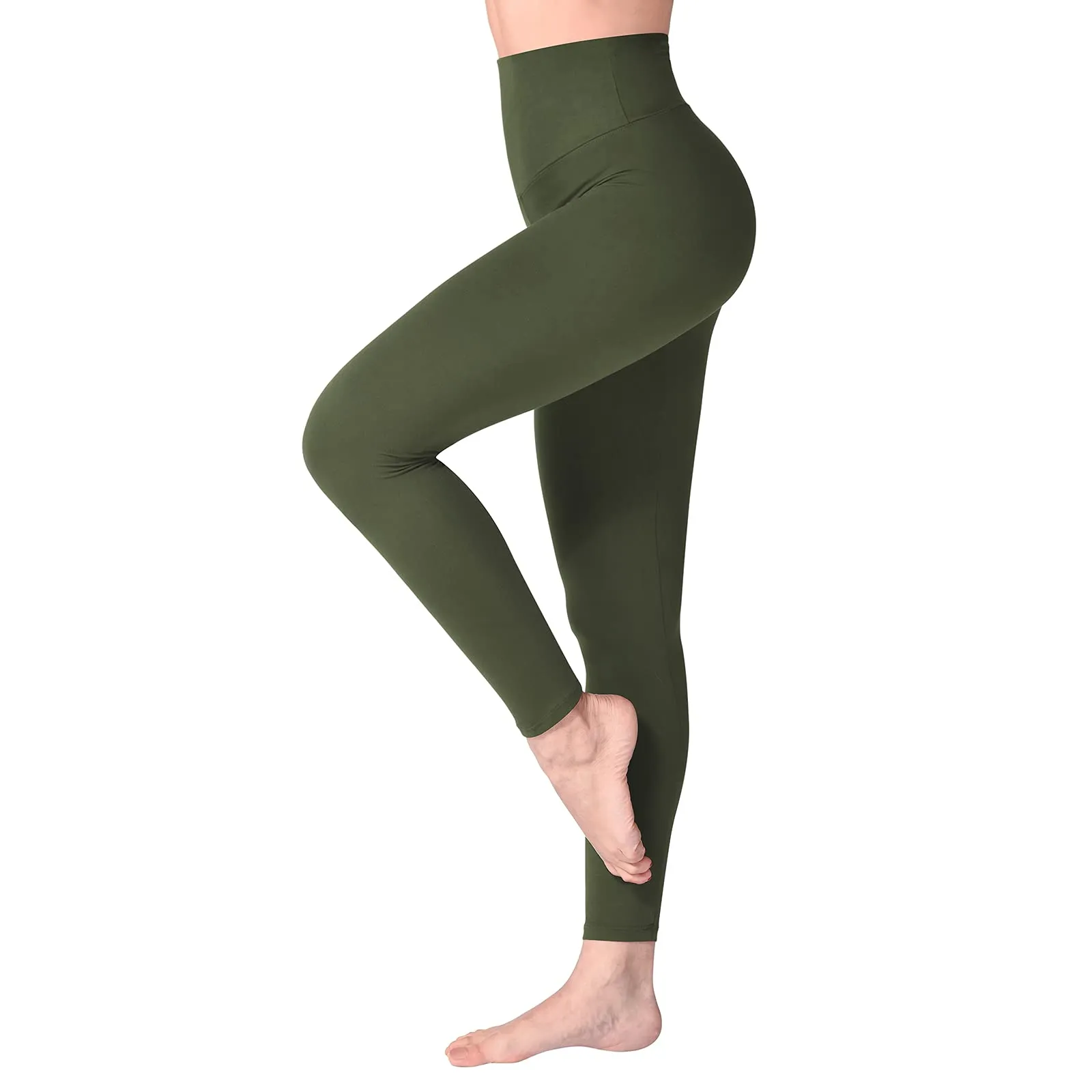 SINOPHANT Leggins Vita Alta Donna Verde Militare