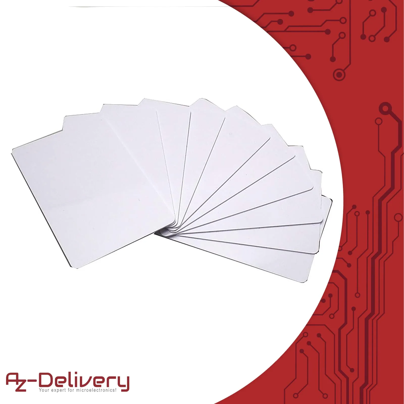 AZDelivery 50 x RFID Keycard Card 13.56MHz MF S50 Compatibile con Arduino + E-Book