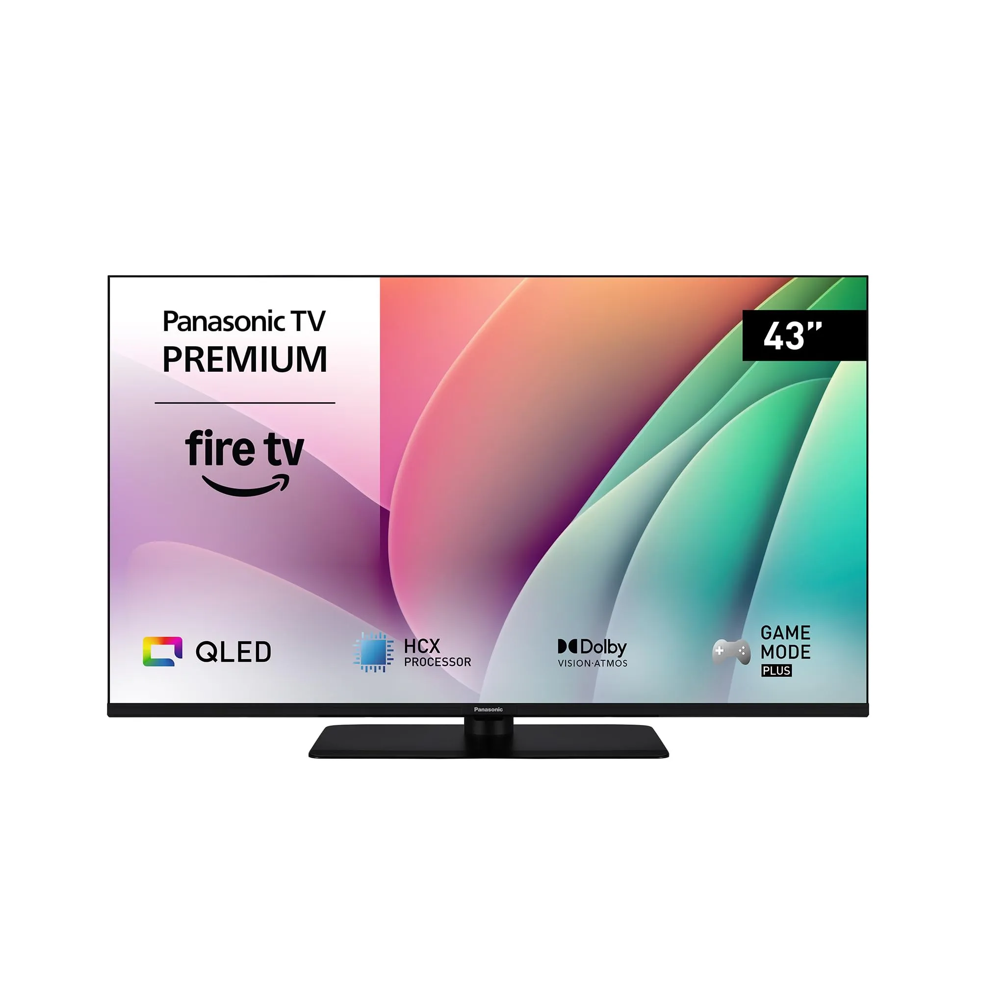 Panasonic TV-43W80AEZ, Serie W80 43 pollici Smart TV QLED 4K Ultra HD, 2024, Fire TV, Dolby Vision e Atmos, Modalità Game Plus, Controllo Vocale Alexa, Airplay, Nero