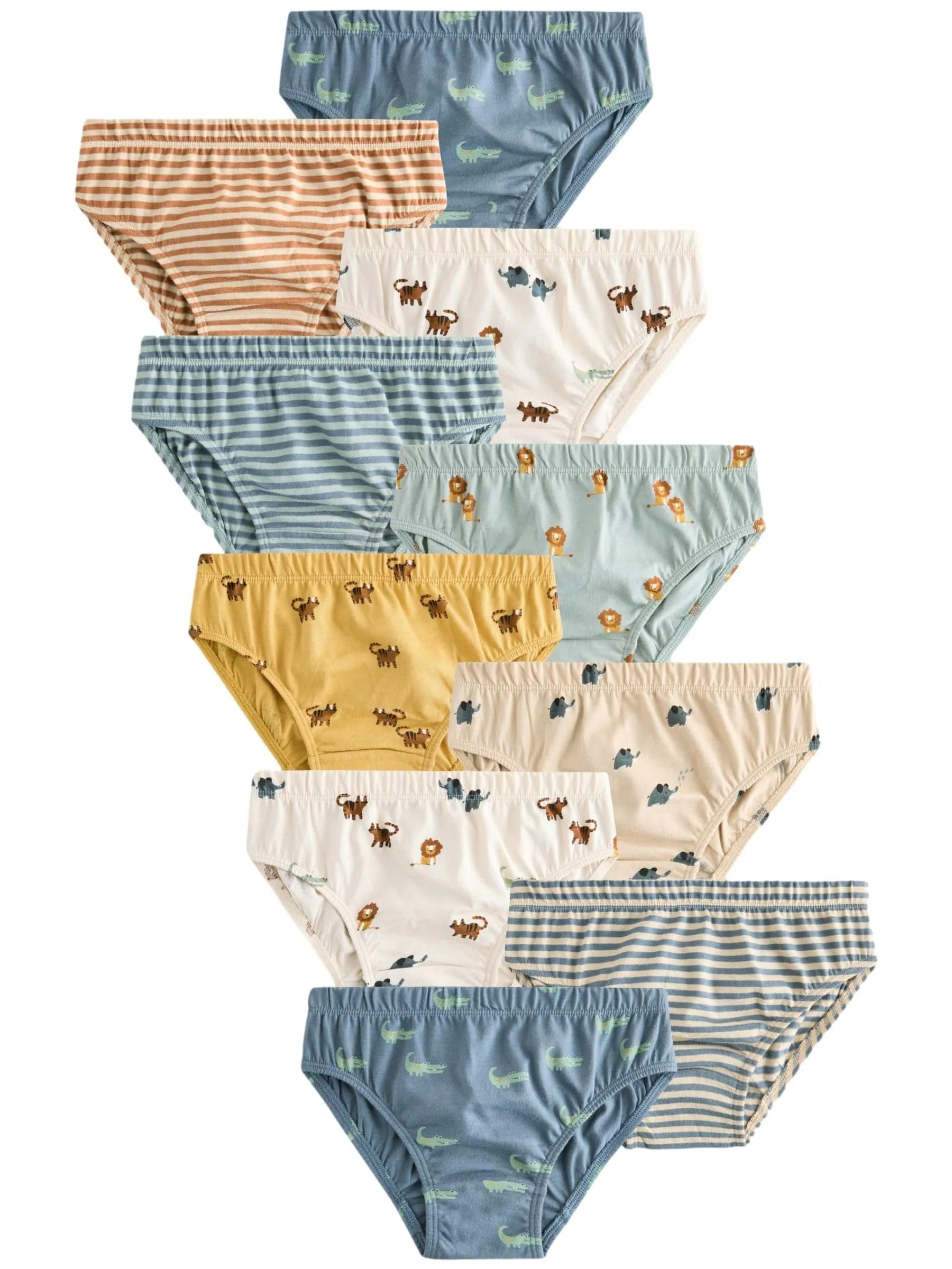 NEXT Confezione da 10 Slip Safari Print 5-6 Anni
