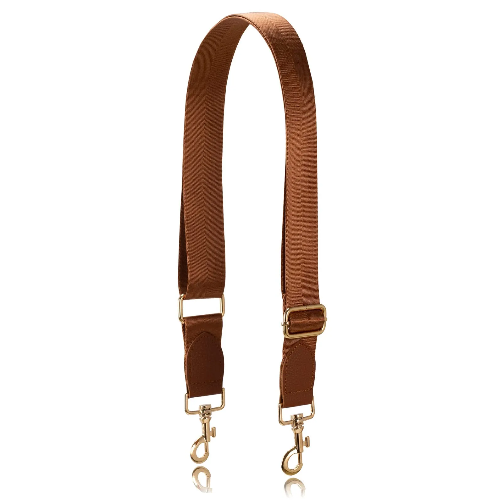 A ALLZEDREAM Tracolla per Borsa Donna in Tessuto Nylon Regolabile - Marrone con Finiture in Pelle