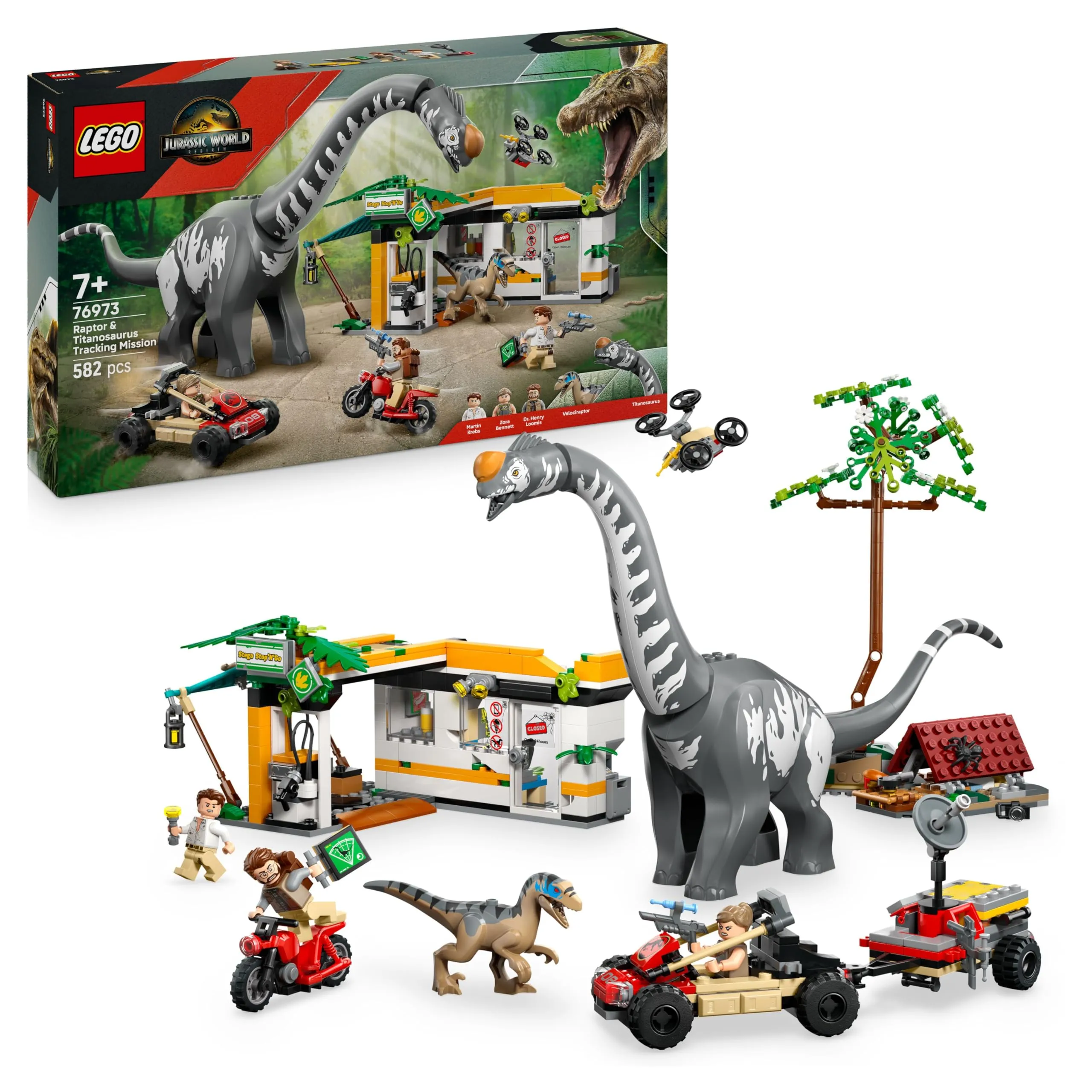 LEGO Jurassic World Alla Ricerca del Raptor e del Titanosauro 76973