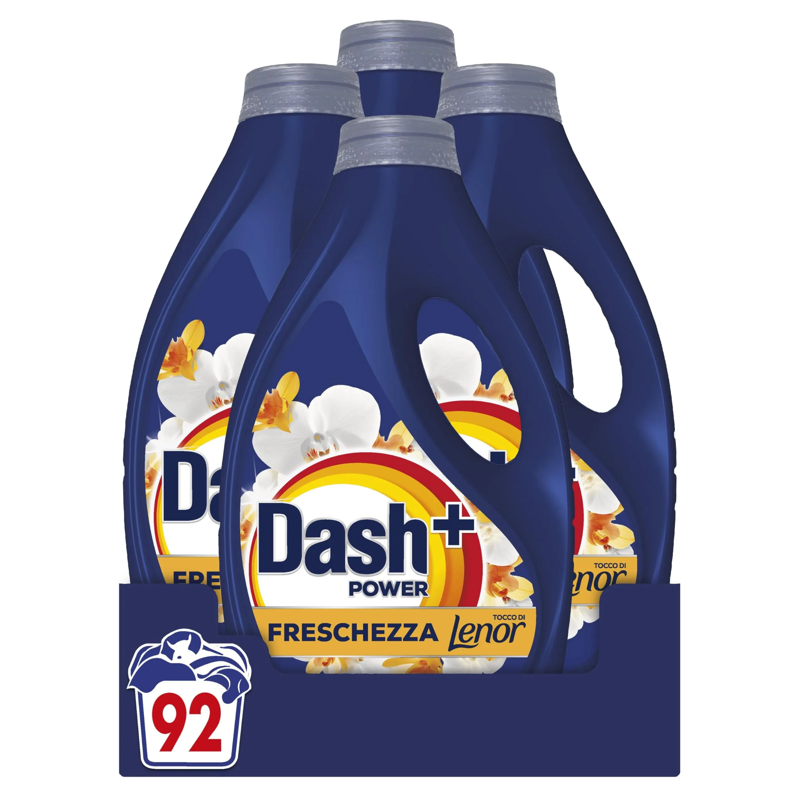 Dash Power Detersivo Liquido Lavatrice Oro e Fiori di Vaniglia, 92 Lavaggi