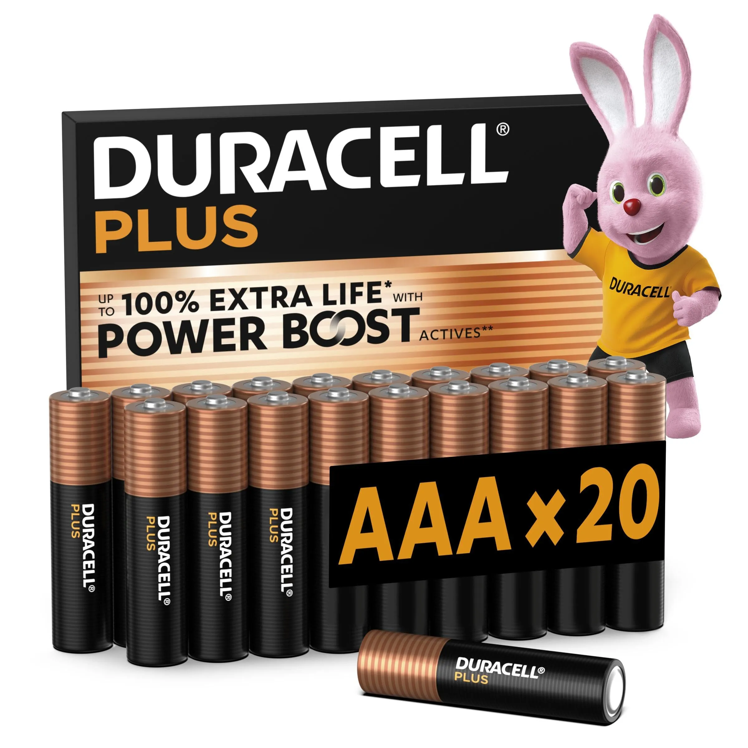 Duracell Plus AAA - Confezione da 20 Batterie Alcaline