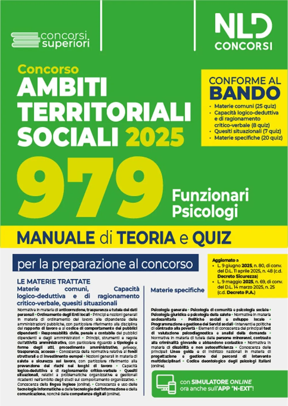 Concorso ATS (Ambiti Territoriali Sociali) per 979 funzionari psicologi (Cod. C.)