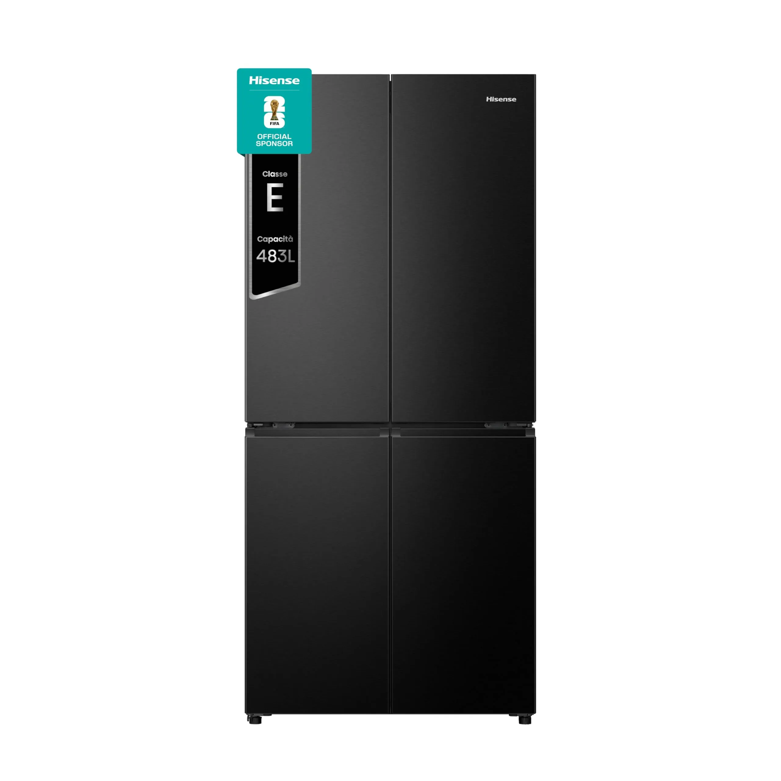 Hisense RQ5P470SAFE Frigorifero Americano Quattro Porte Black Inox