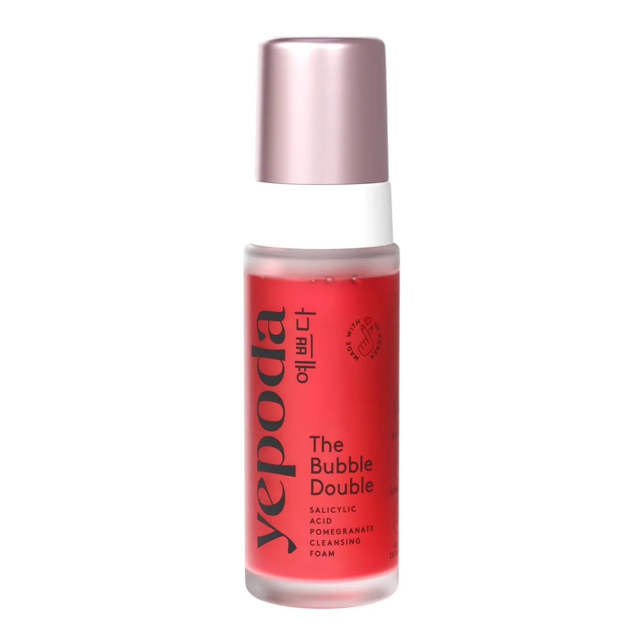 Yepoda - THE BUBBLE DOUBLE, detergente viso con melograno e acido salicilico, cosmetici coreani (120 ml)