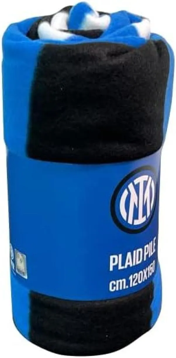 Inter, Plaid in Pile Stampato Ufficiale - 120x150 cm