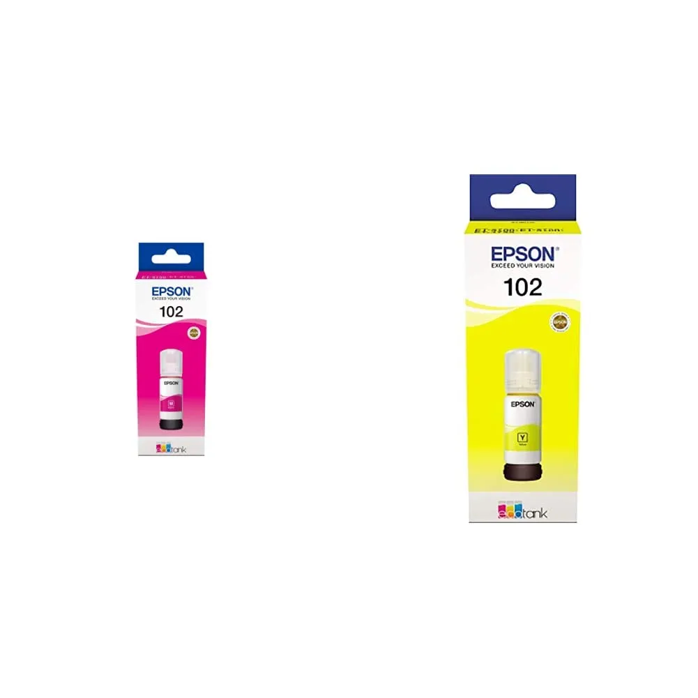 Epson 102 EcoTank Flaconi di Inchiostro Magenta - Set Completo per una Stampa di Qualità