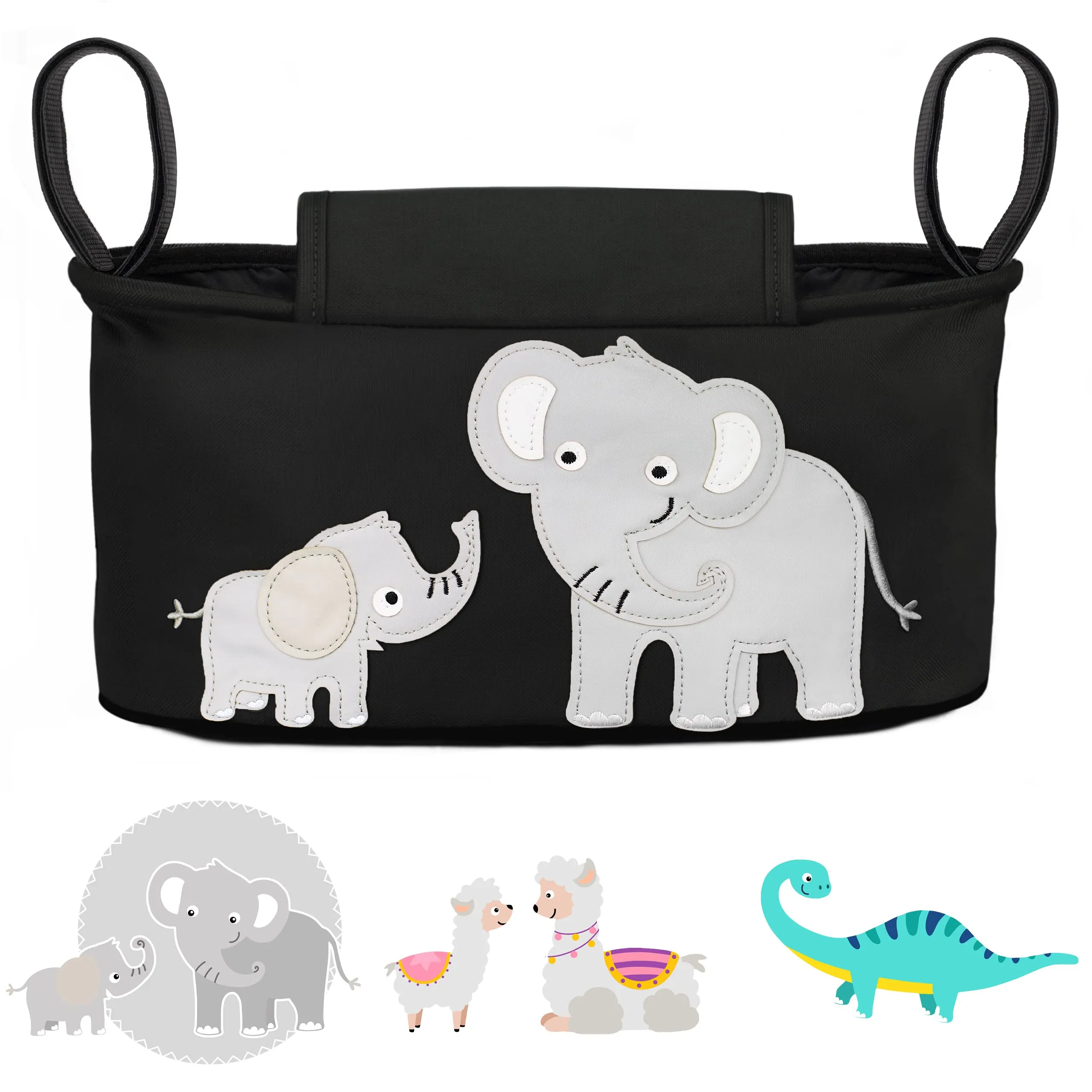 Glückswolke Borsa per Passeggino Elefante Nero