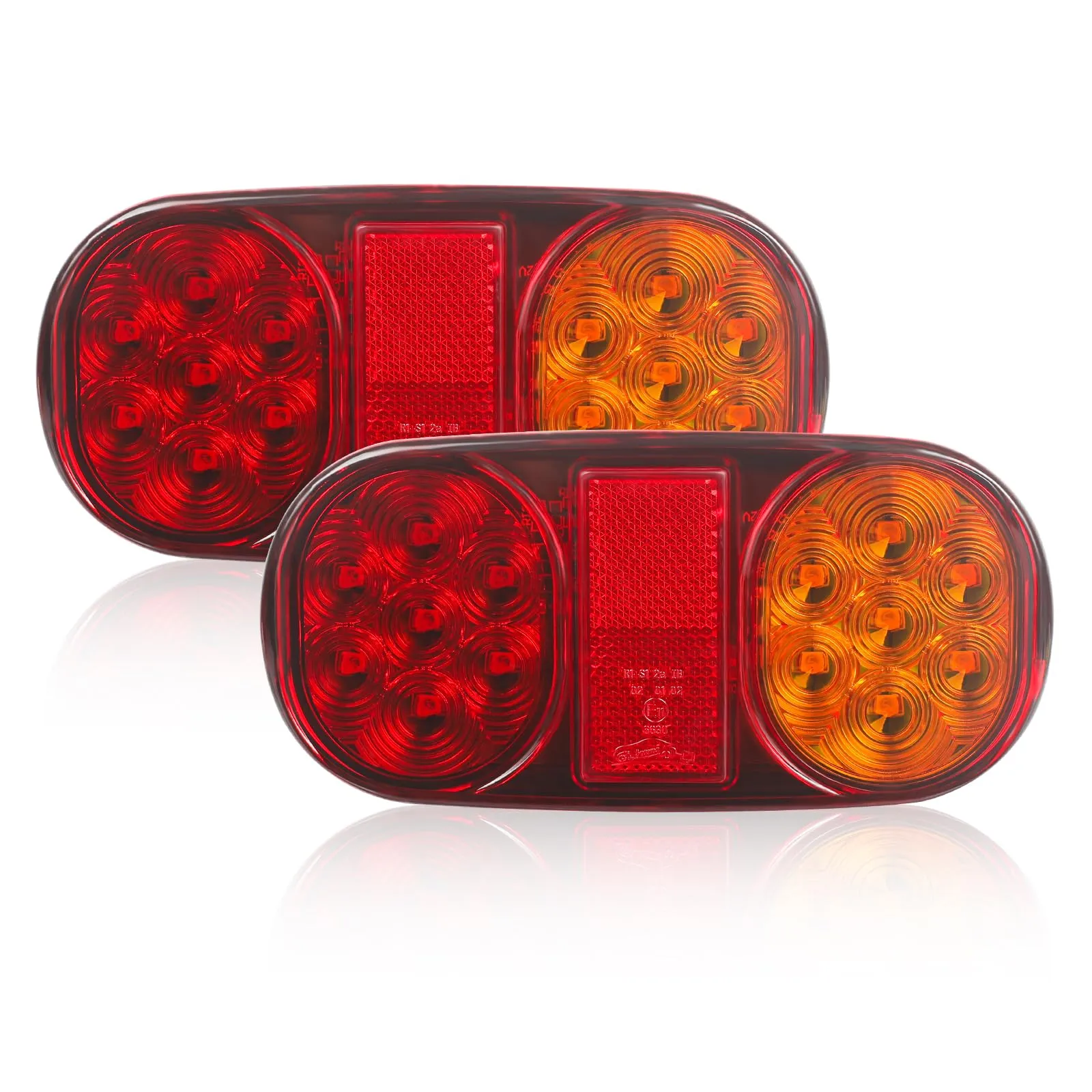 Yinaolan 2 X Fanali Posteriori a LED per Rimorchio 12V