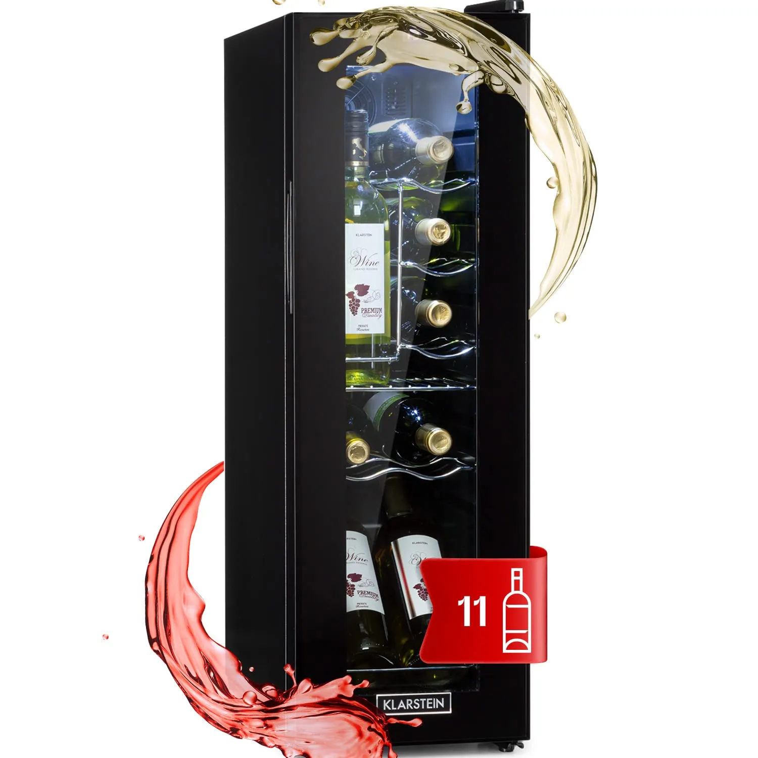 Klarstein Cantinetta Vino Design per 12 Bottiglie, 32L, 5-18°C
