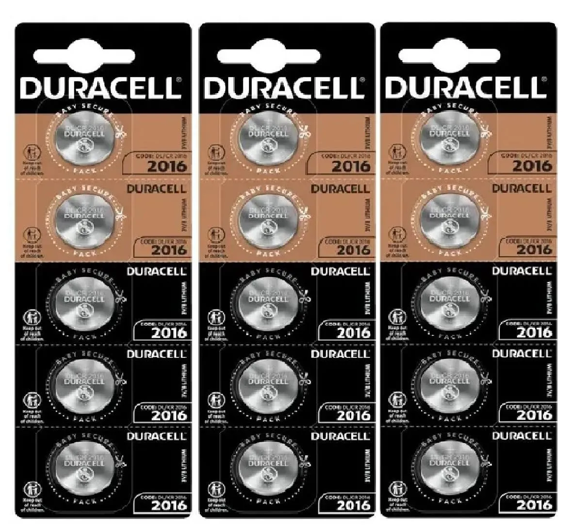 Duracell 2016 - Confezione da 15 Pile al Litio