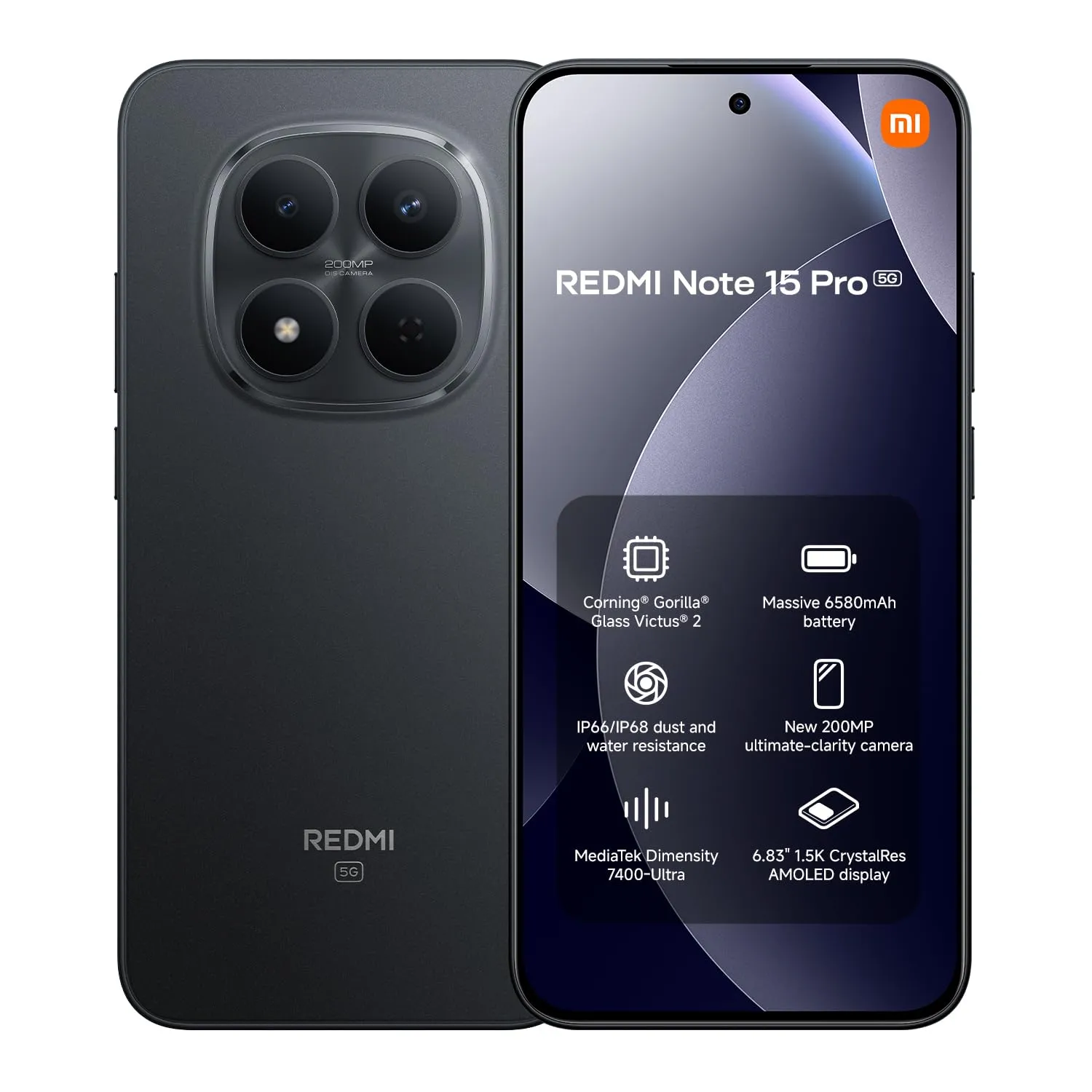Xiaomi Redmi Note 13 Pro 5G 8GB RAM 256GB Black (Senza Alimentatore)